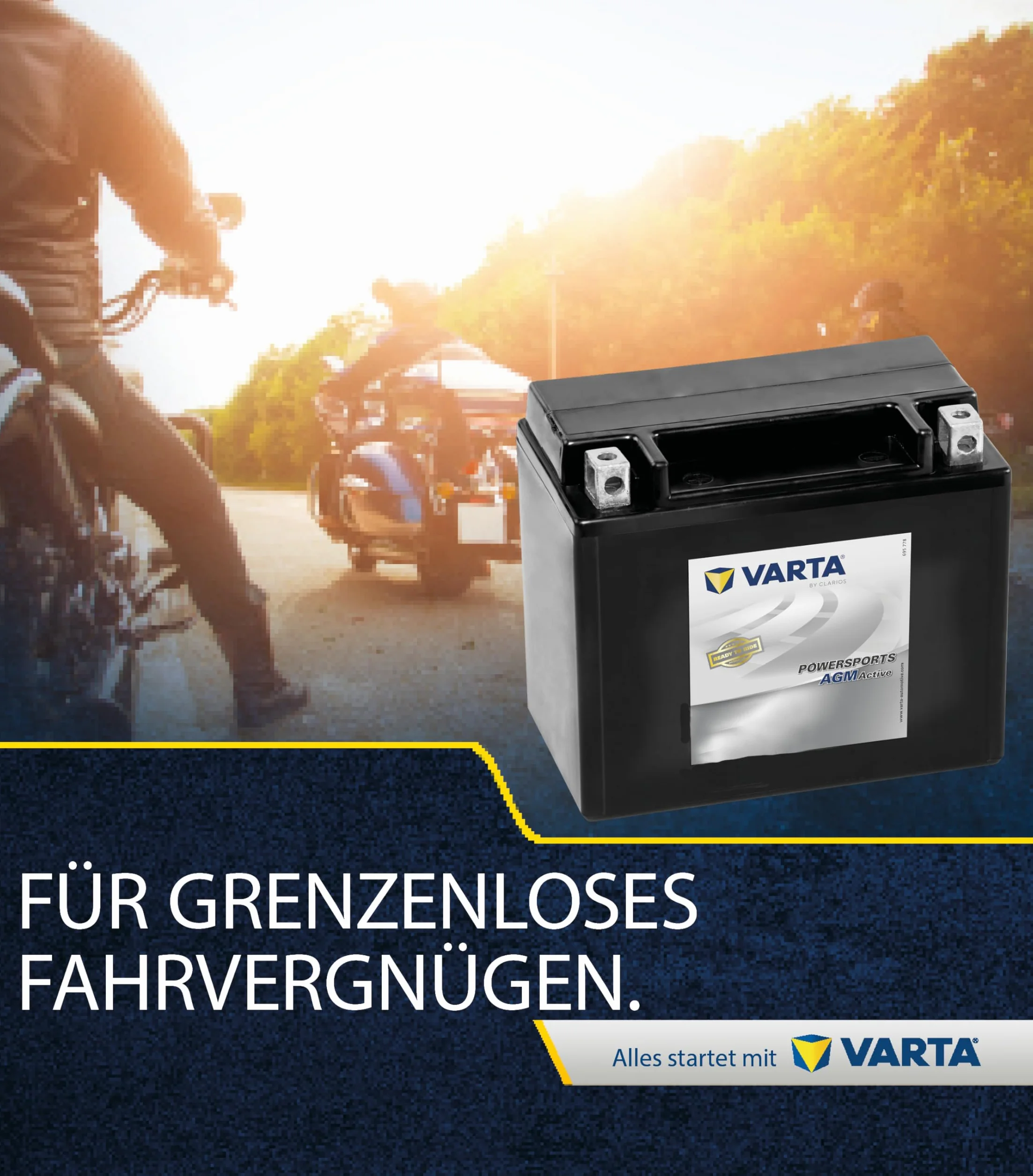 Varta Akumulator Motocyklowy 10 Ah 170 A Powersports Active AGM Bezobsługowy Czarny