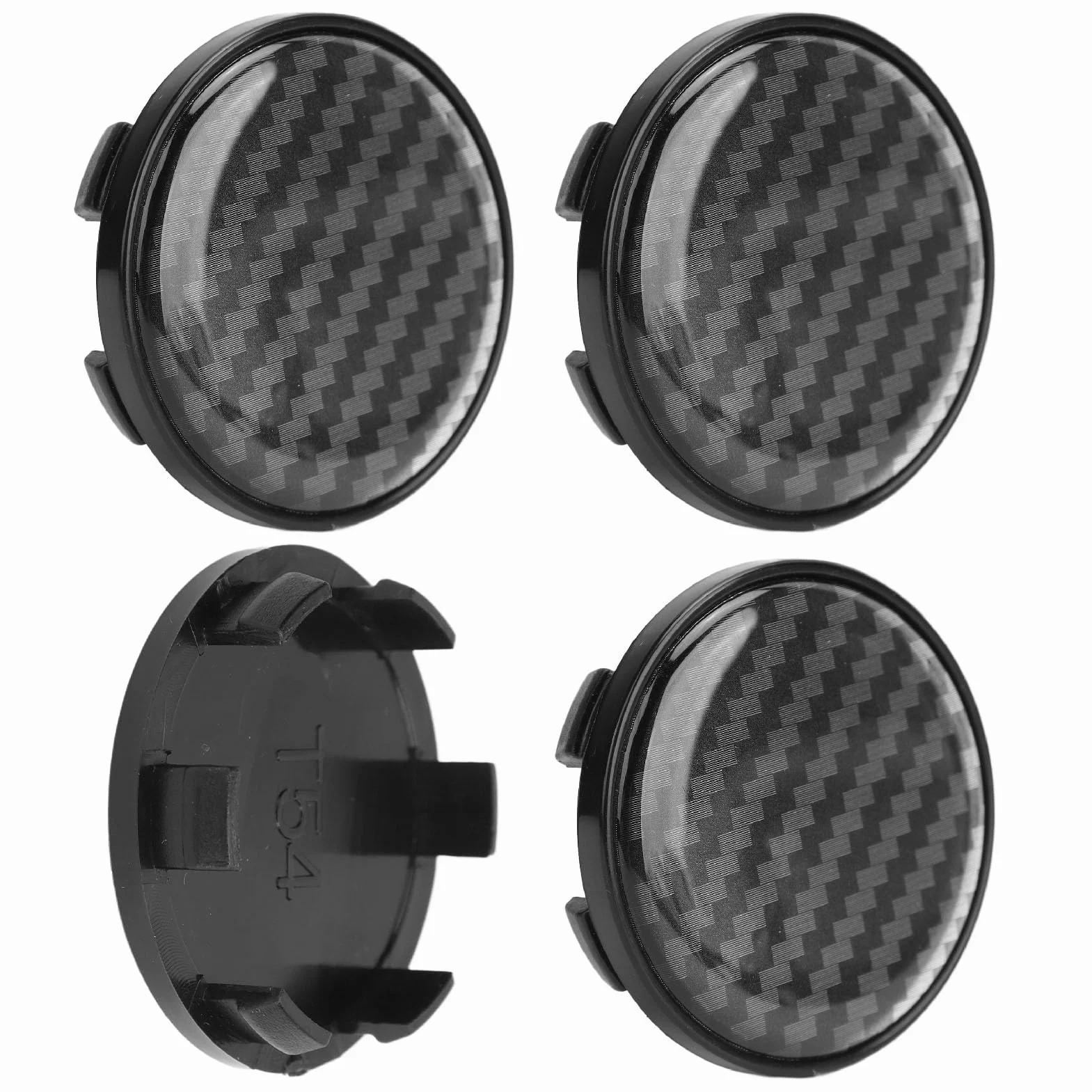 Osłona koła 54 mm, kołpak z włókna węglowego ABS, wysoki połysk UV
