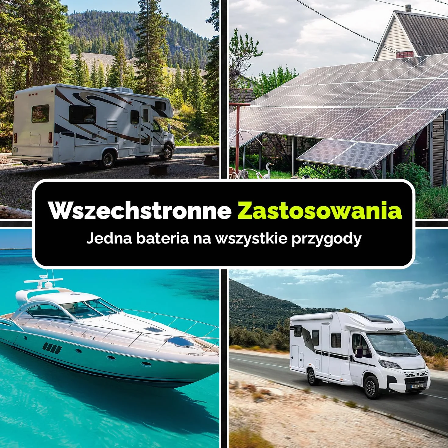 Electronicx GEL Akumulator zasilający 110Ah 12V Caravan Edition – 110 Ah C100 – Akumulator żelowy do kampera, łodzi, vana i systemów solarnych off-grid – 315×175×190 mm – bezobsługowy, szczelny