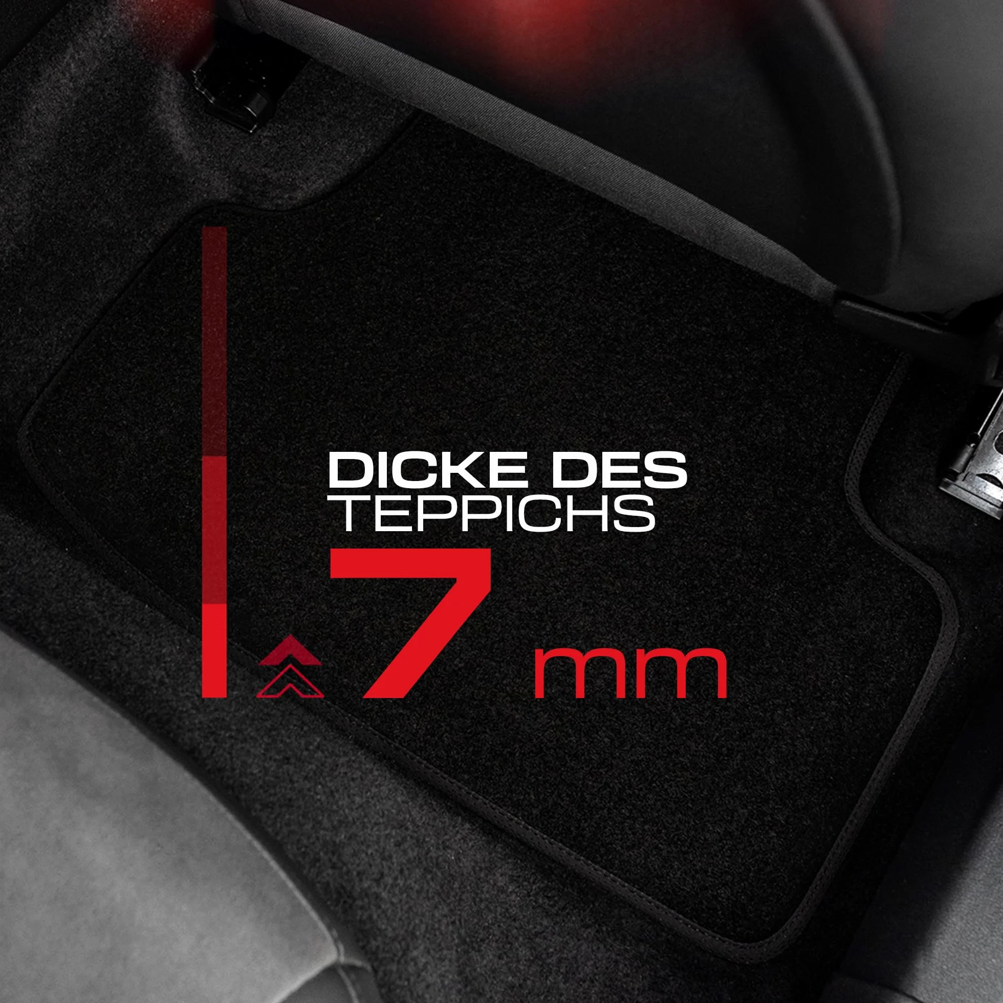 PERFORMANCE Welurowe Dywaniki Samochodowe dla Volvo XC90 II od 2015 Standard Perforowane Biały i Czerwony Precyzyjny Haft CNC