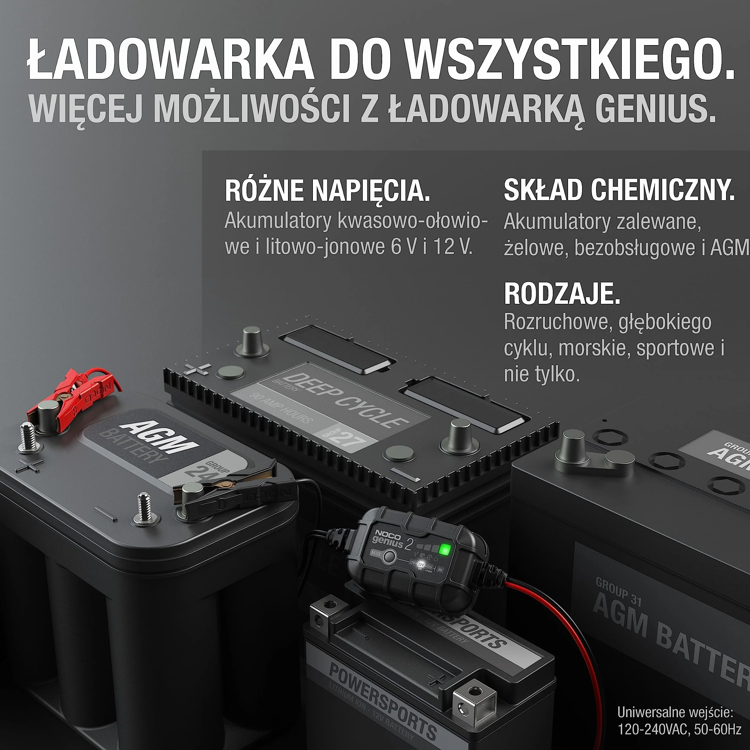 Noco FP 26 010 Ładowarka Akumulatorowa, Czarny, 2A