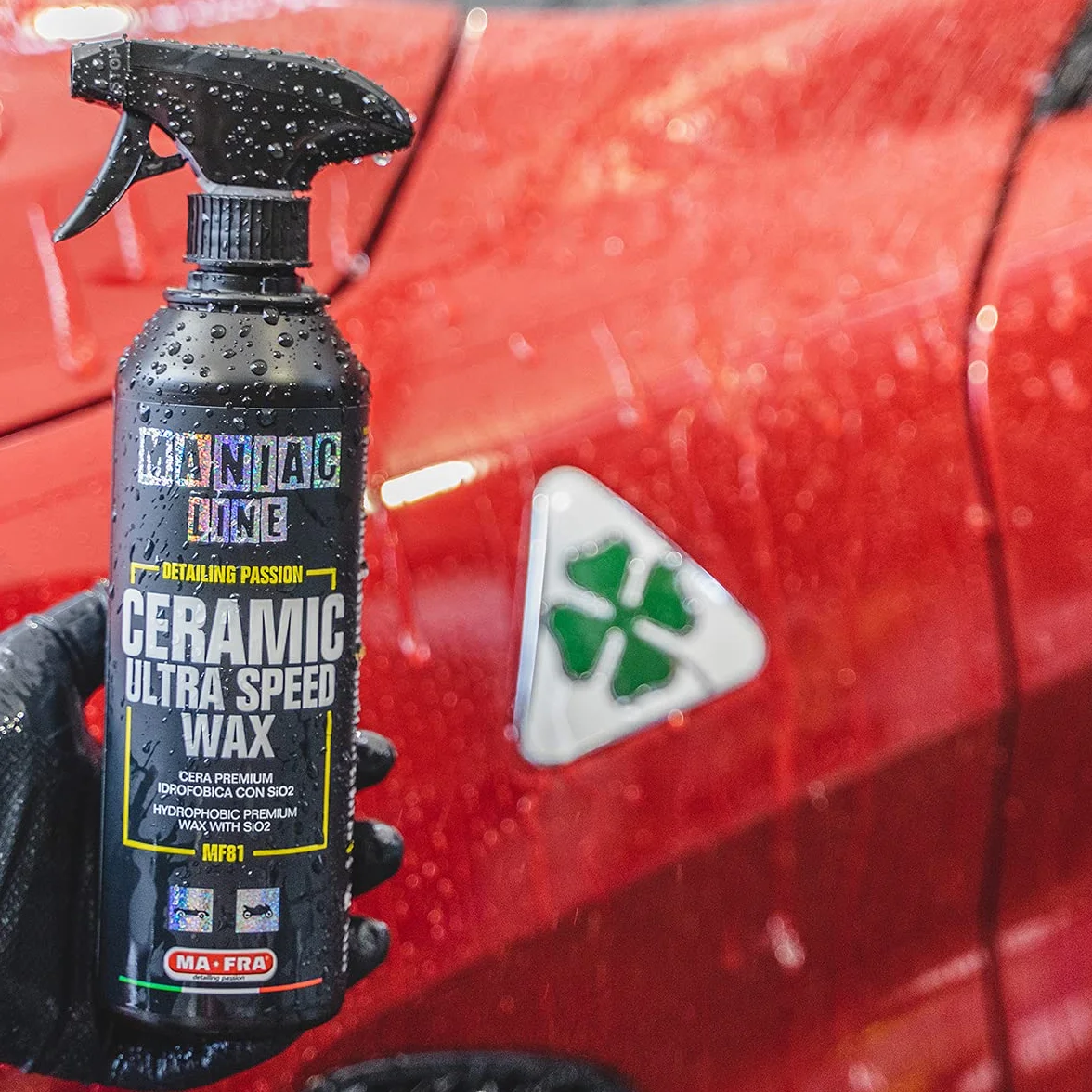 Ma-Fra Maniac Car Detailing Line ceramiczny wosk Ultra Speed Wax hydrofobowy z SiO2 spray 500 ml
