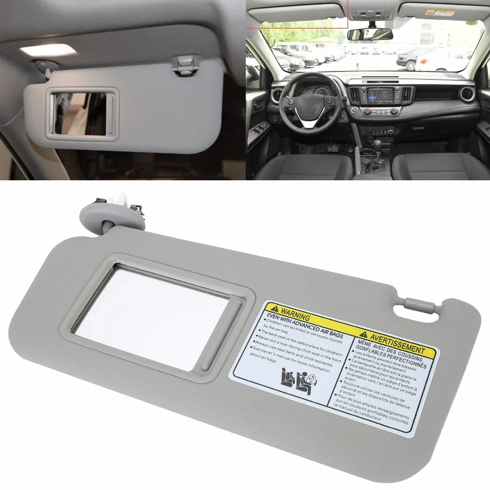Auto szary lewa osłona przeciwsłoneczna po stronie kierowcy 74320-06800-B0 pasuje do 74320-42501-B2 pasuje do 2006 2007 2008 2009