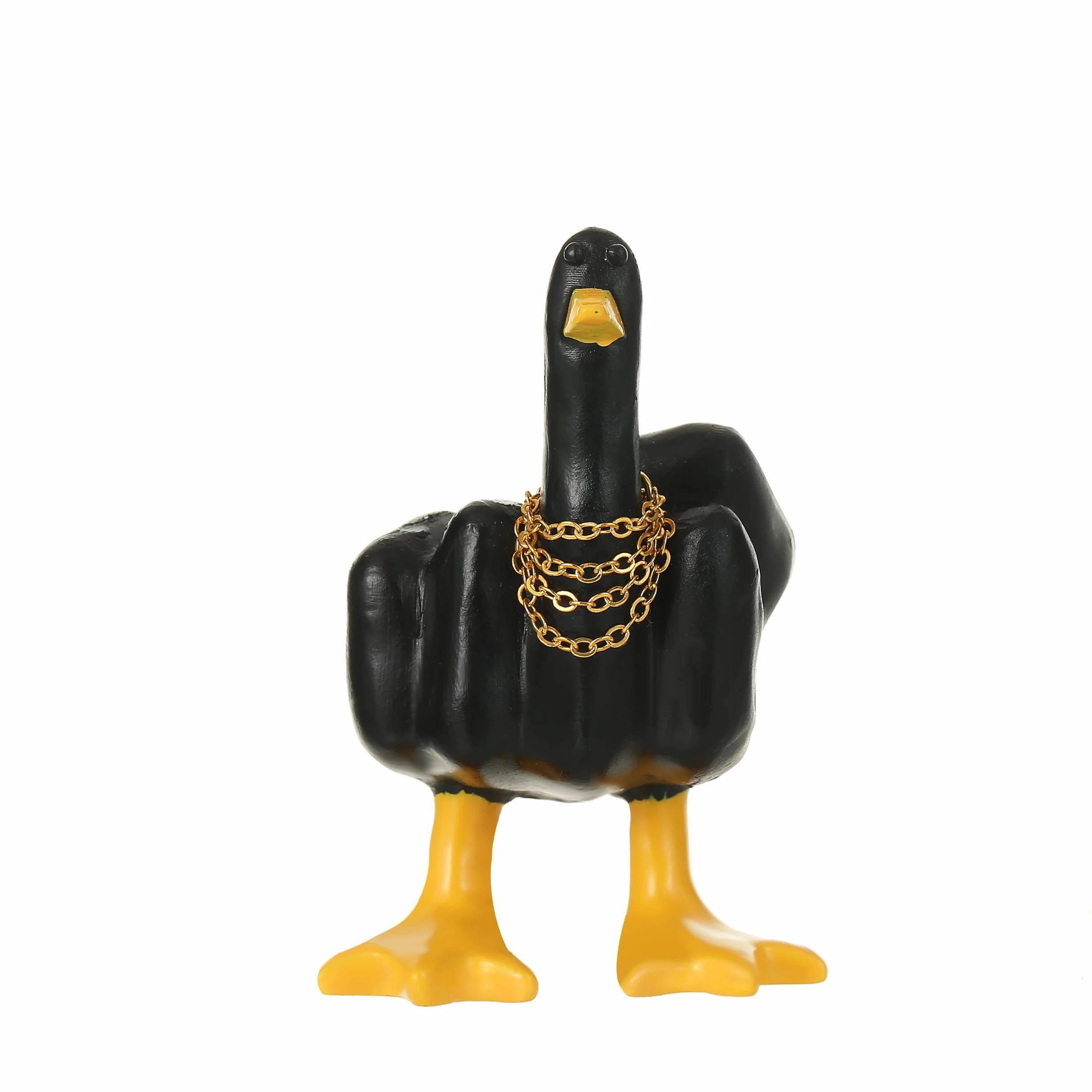 Kaczka środkowy palec, dekoracja samochodu, środkowy palec Duck You, statua kaczki z żywicy, do domu, biura, dekoracja, statuetki, śmieszny prezent dla niego, dla niej, mężczyzn, kobiet
