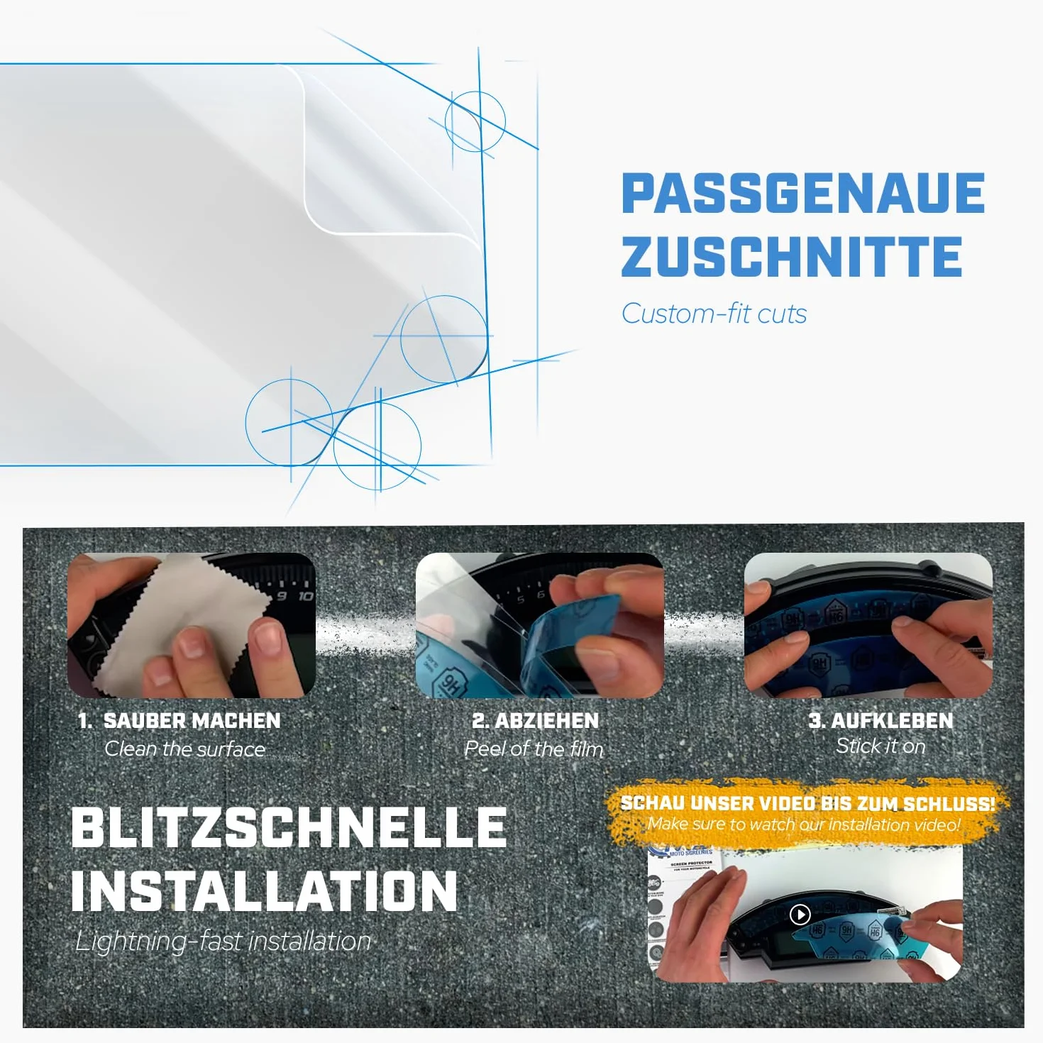 Folia ochronna na wyświetlacz BMW R1300GS 2024+ 2x Anti Glare