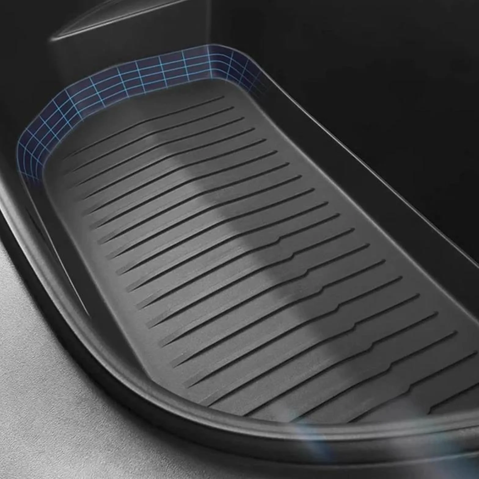 Maty bagażowe Tesla dla modelu Y dla Juniper 2025 mata bagażowa, wodoodporna mata do bagażnika, odporna na warunki atmosferyczne maty podłogowe, maty podłogowe do bagażnika (PRZEDNI)
