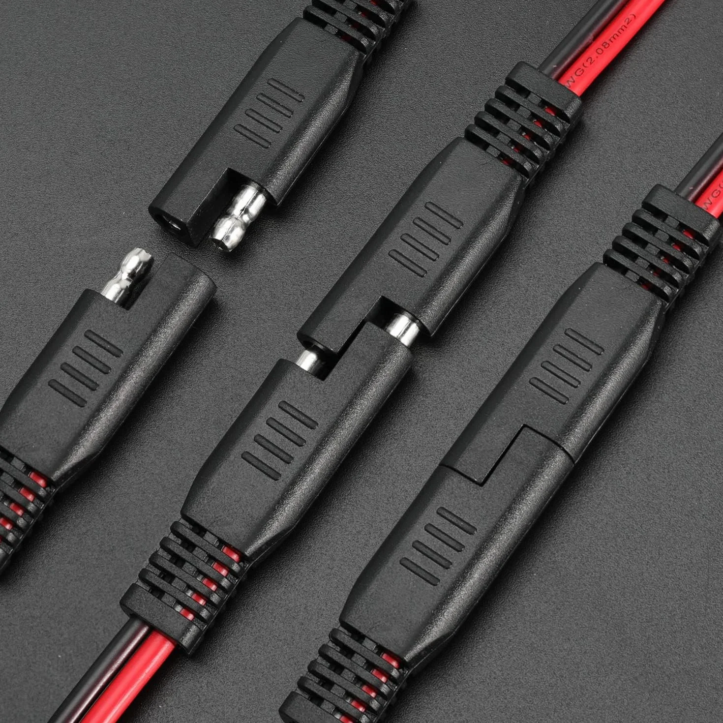 Kabel przyłączeniowy SAE 12AWG 33 cm, 5 sztuk