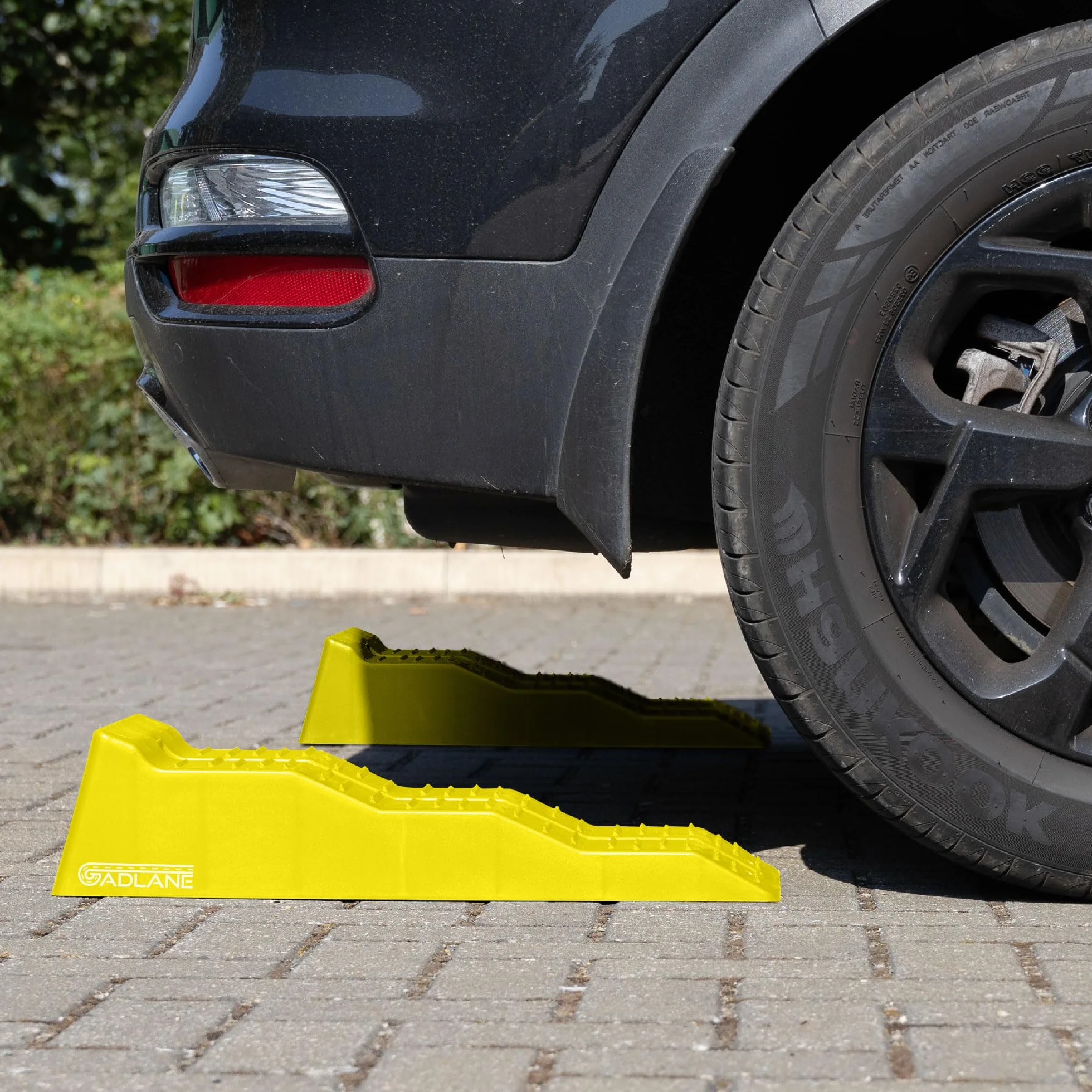 GADLANE Zestaw ramp poziomujących do przyczep kempingowych, 2 szt., wytrzymałe rampy poziomujące do kamperów, przyczep, klocki poziomujące do przyczep kempingowych odporne na promieniowanie UV, rowki