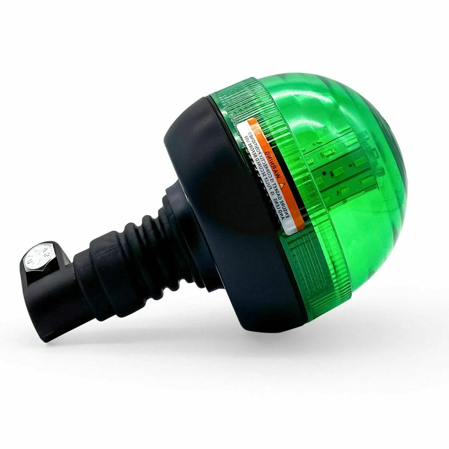 Lampa błyskowa LED zielona 12 V - 24 V DIN R65 IP56 do ciężarówek