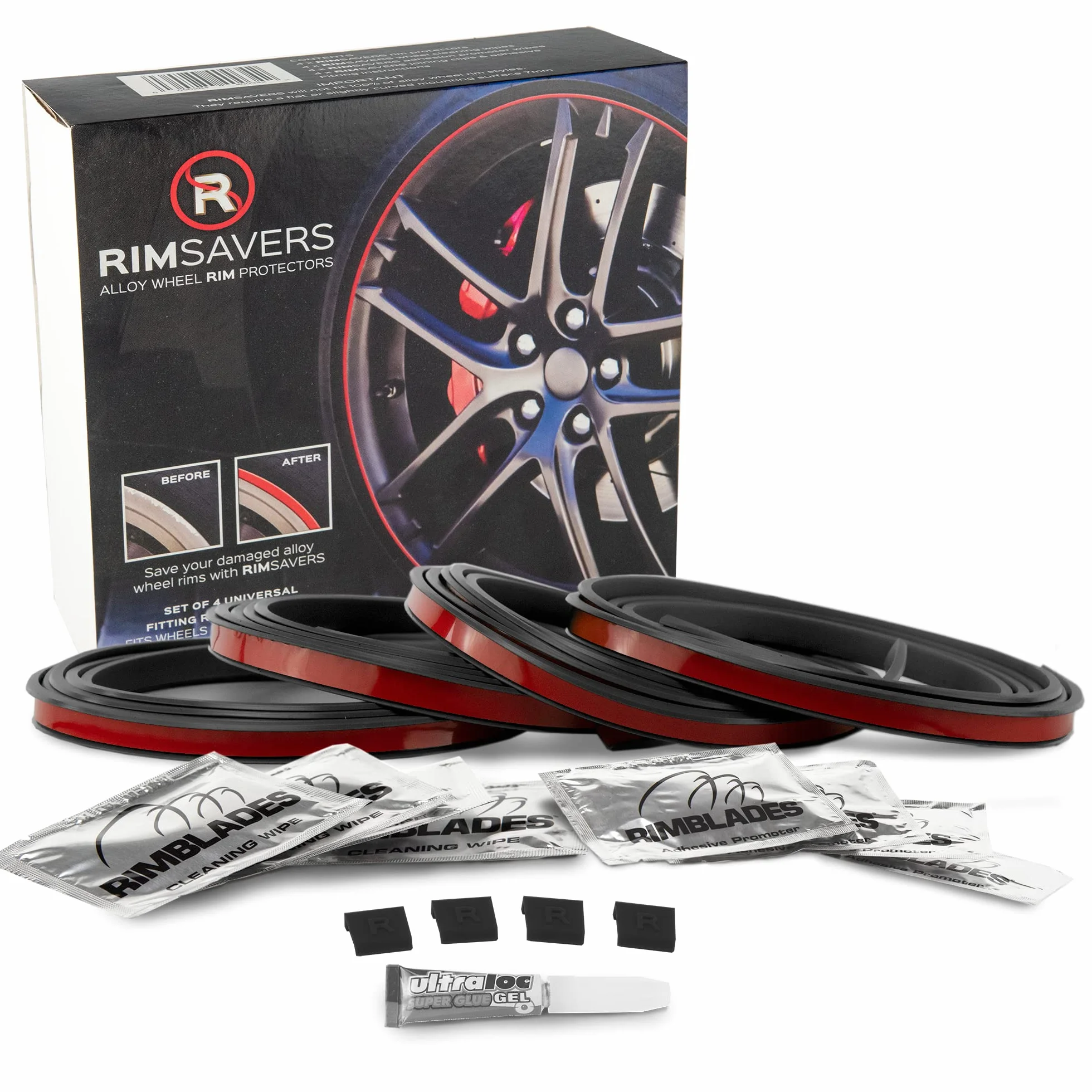 Rimblades Czarna Samoprzylepna Obręcz Zabezpieczająca Felgi Aluminiowe Styling