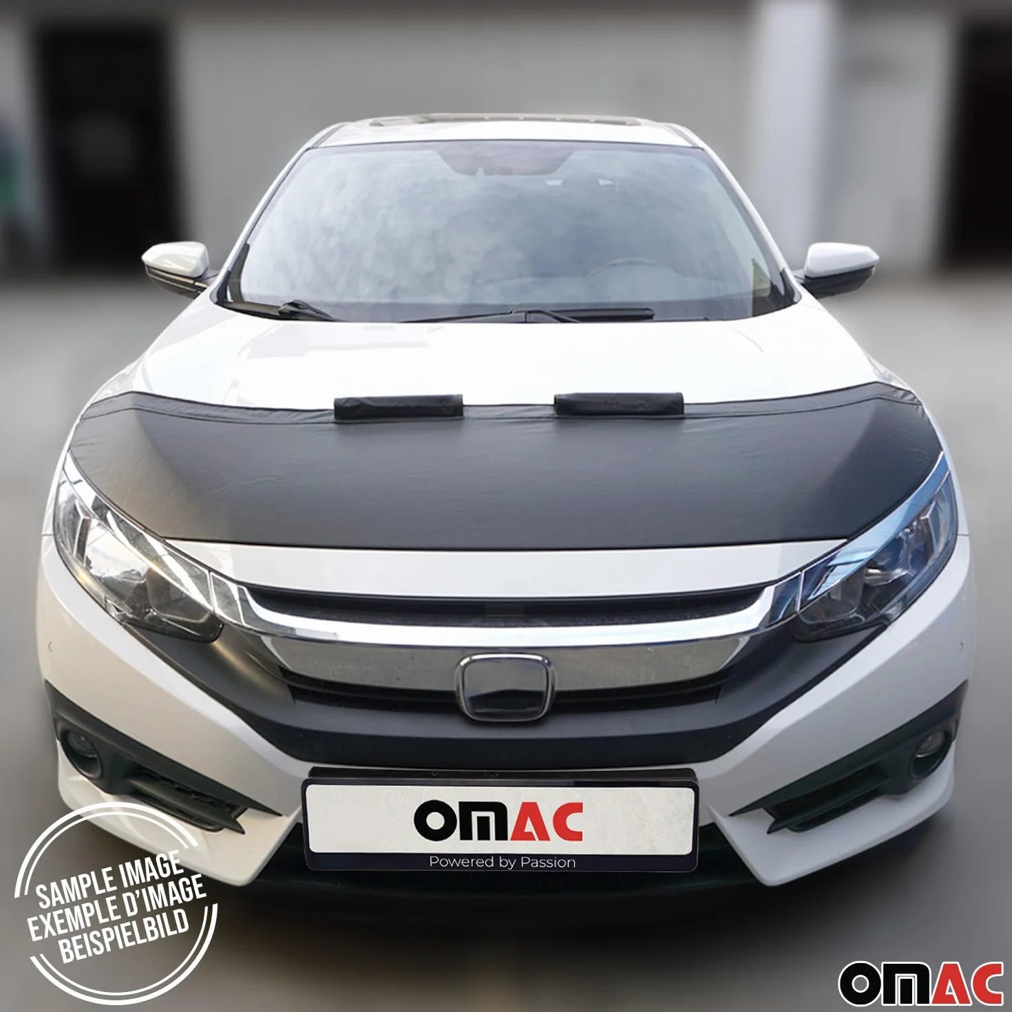 OMAC Haubenbra Steinschlagschutz Bonnet Bra kompatybilny z Citroen C3 2016-2024 Czarny Halb