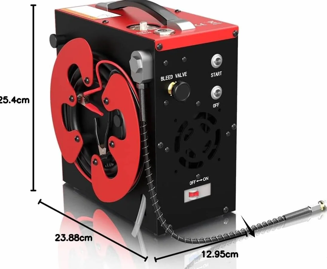 GX PUMP CS3 Sprężarka powietrza PCP, kompresor pcp, automatyczne wyłączanie, bez oleju, wbudowany filtr separatora wody i oleju, 4500 Psi /30Mpa