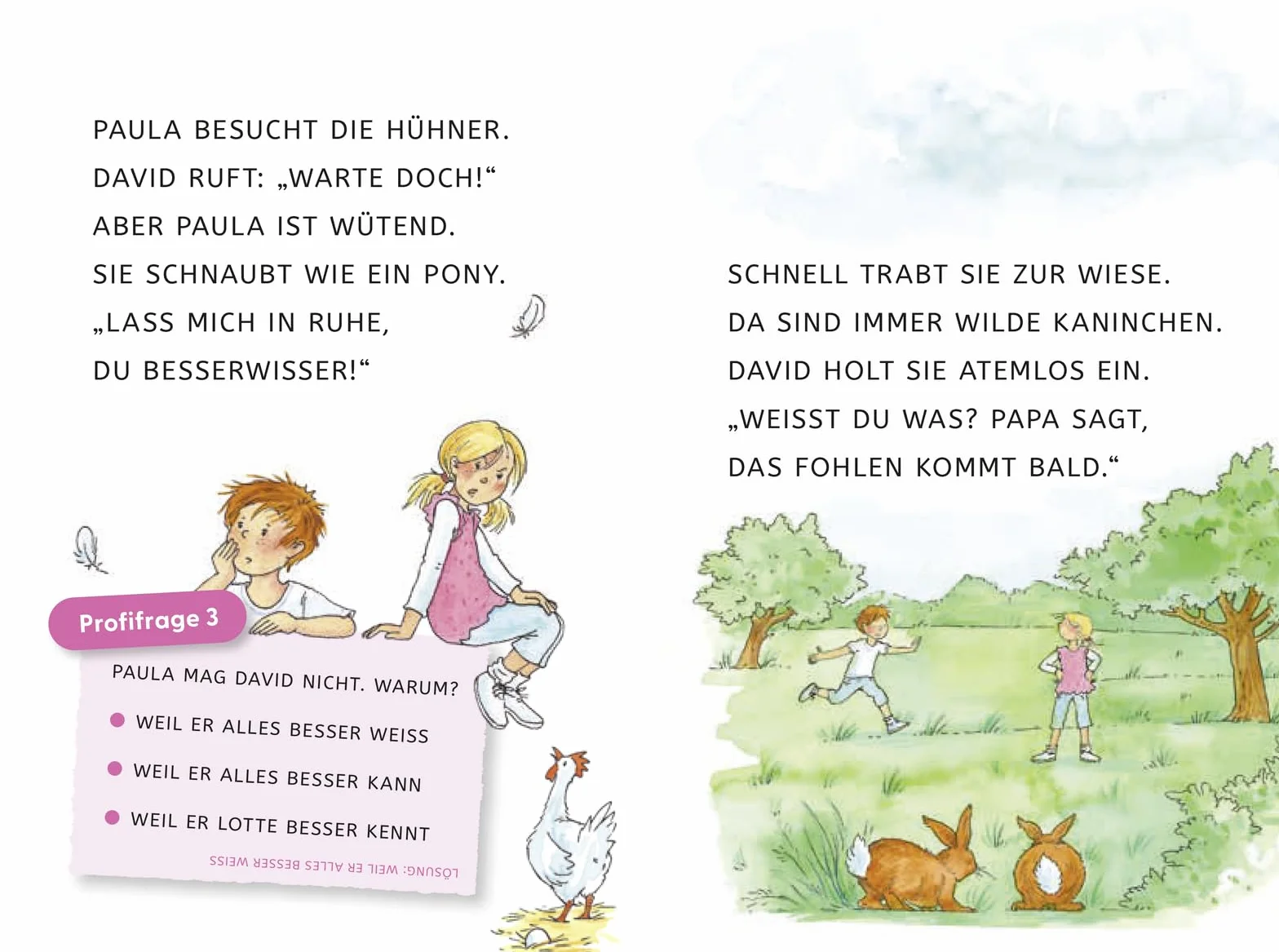 Leseprofis - GROSSBUCHSTABEN: EIN FOHLEN NAMENS SCHNUPPE, 1. Klasse: Kinderbuch für Erstleser:innen und Leseanfänger ab 5 Jahren: 35