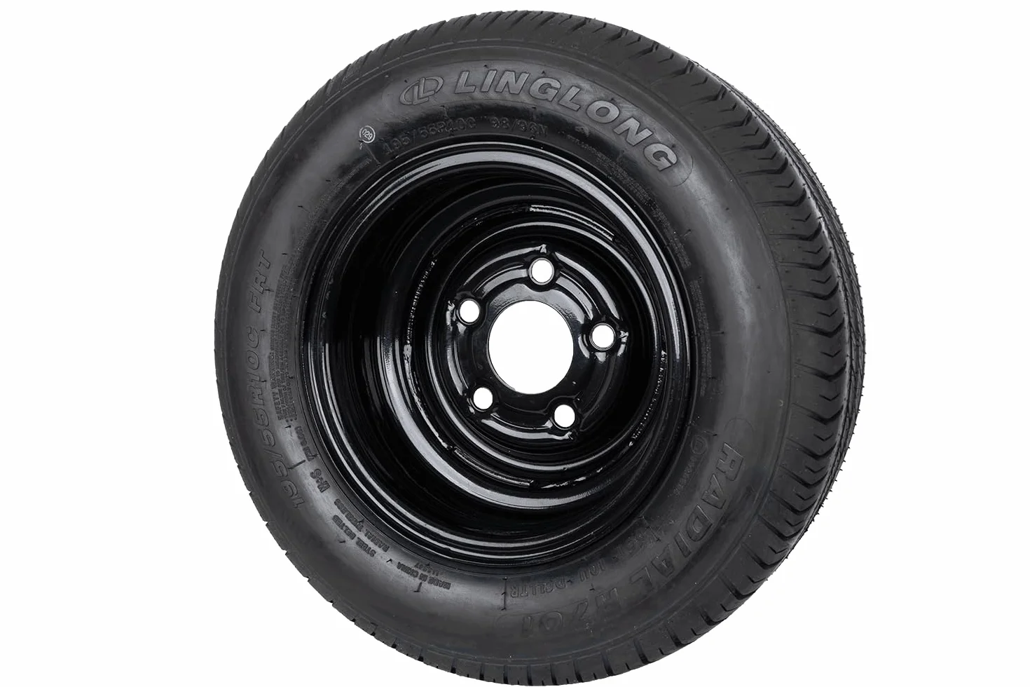 Unitrailer Koło wzmocnione do przyczep 195/55 R10C z czarną felgą
