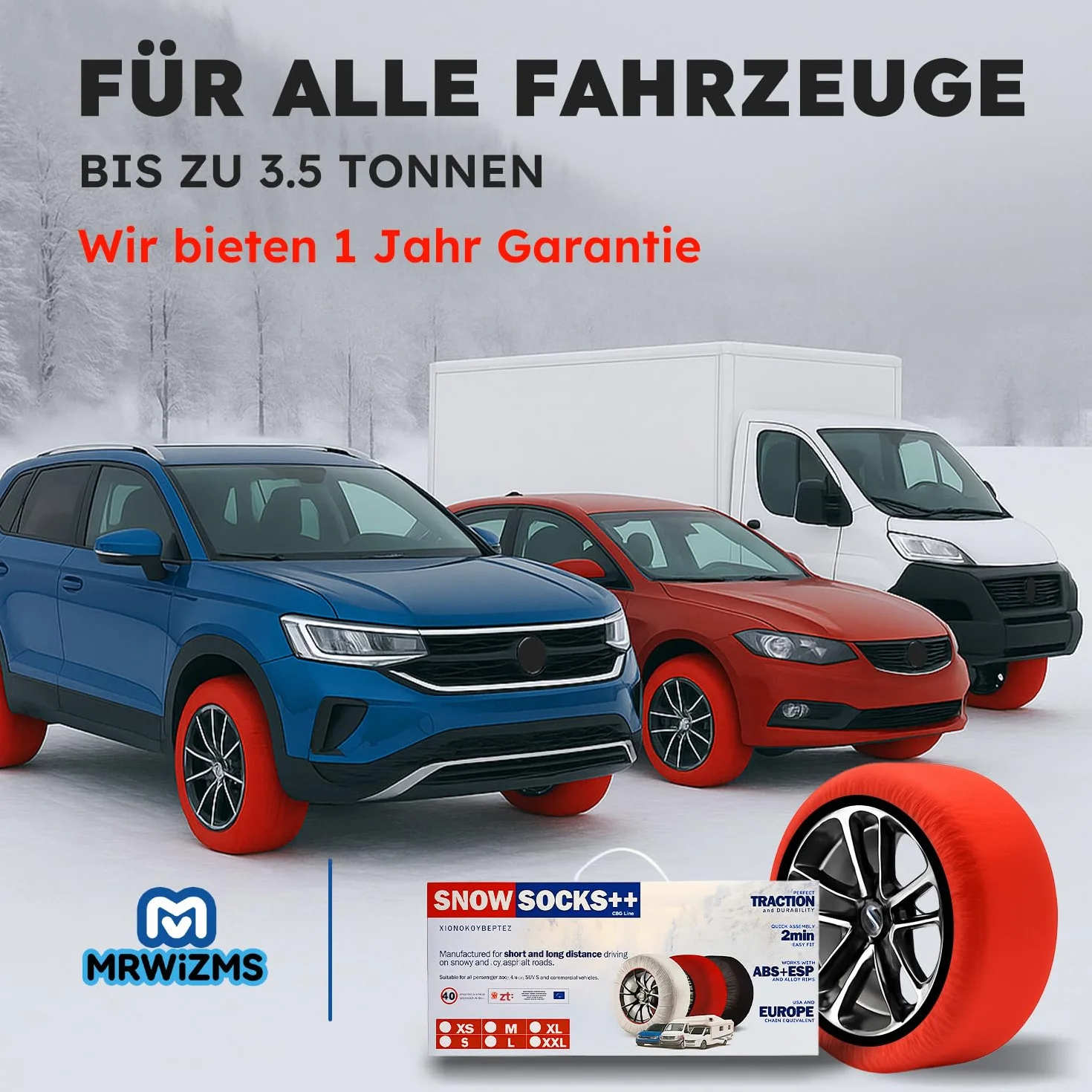 Skarpety śniegowe zestaw 2 sztuk 6 rozmiarów (L)