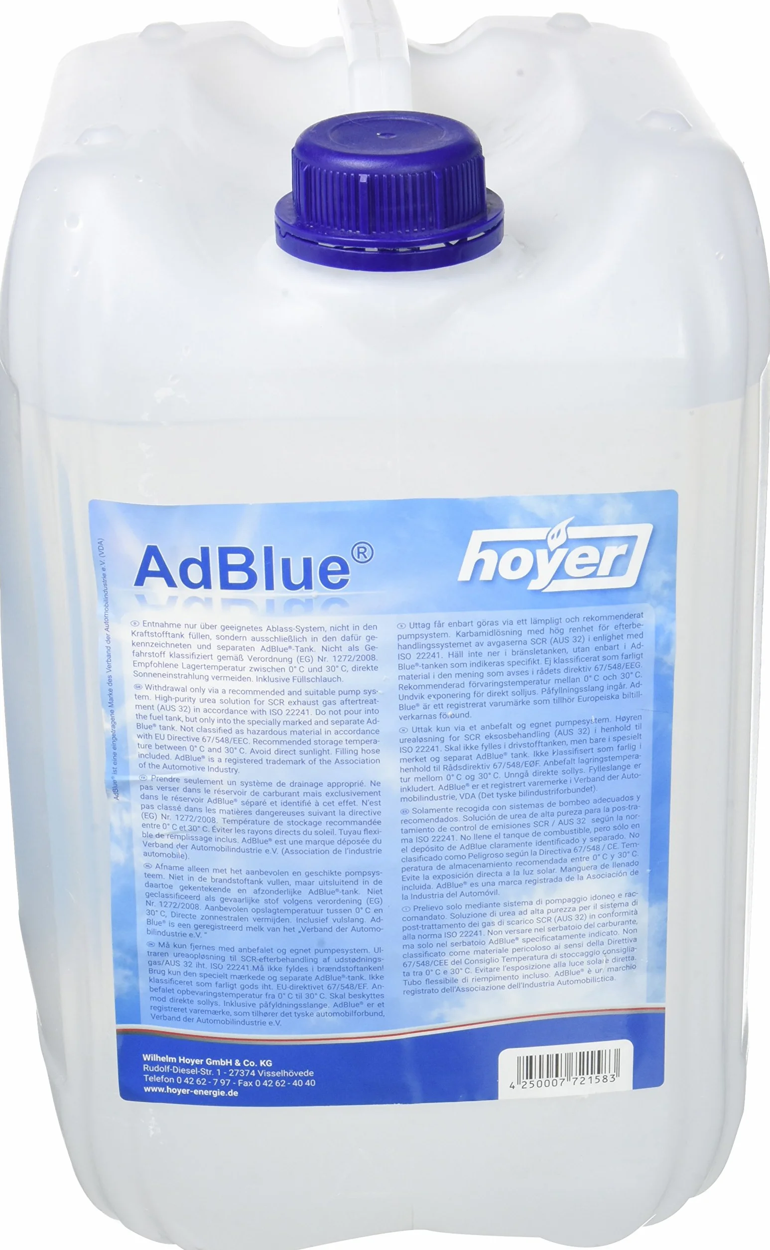 Hoyer 76040088 Roztwór Mocznika, Przezroczysty, 10 l