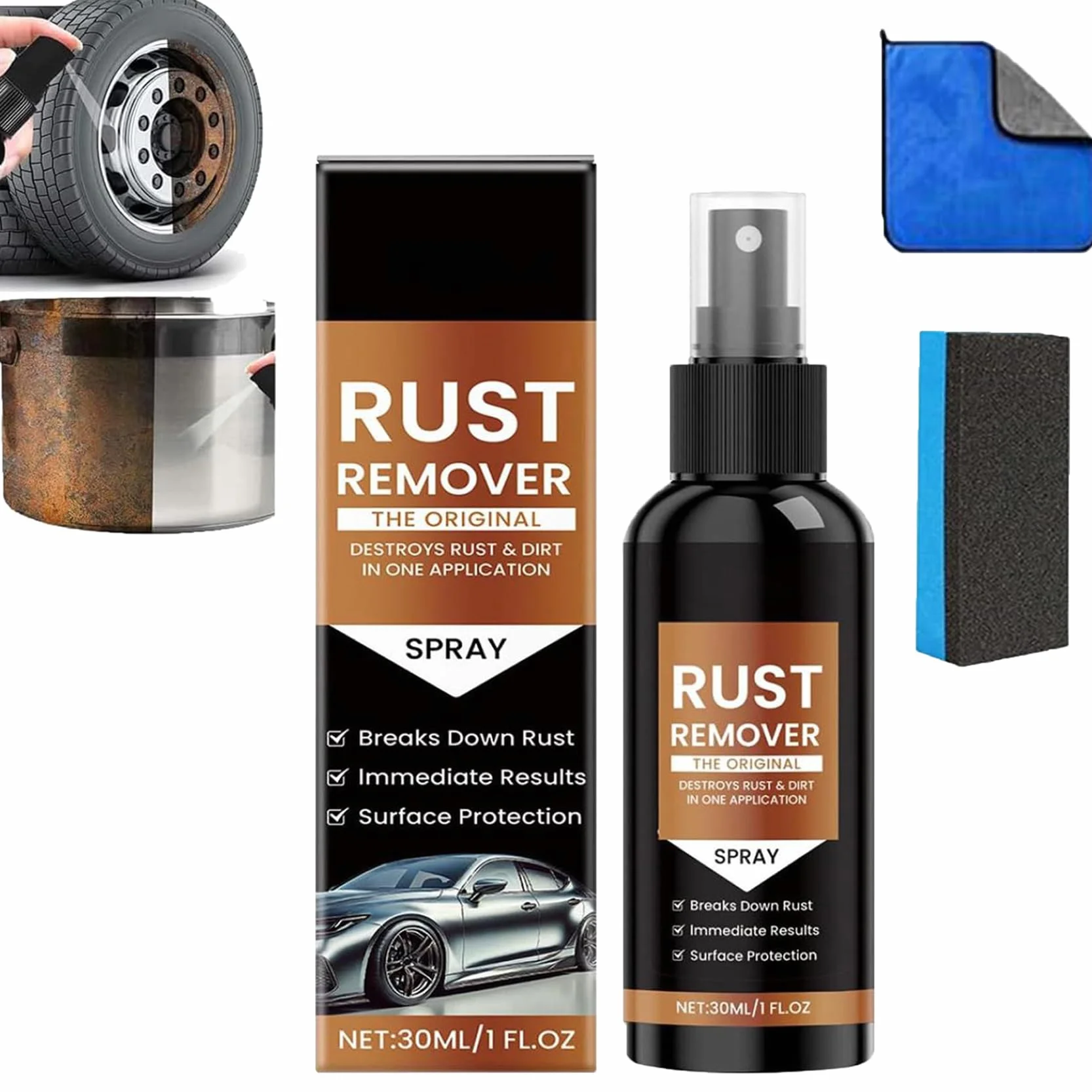 spray do usuwania rdzy z metalu, usuwanie rdzy, zmywacz rdzy, zmywacz rdzy z samochodu, spray do usuwania rdzy, zmywacz rdzy do metalu/roweru/samochodu/łańcucha rowerowego (1)