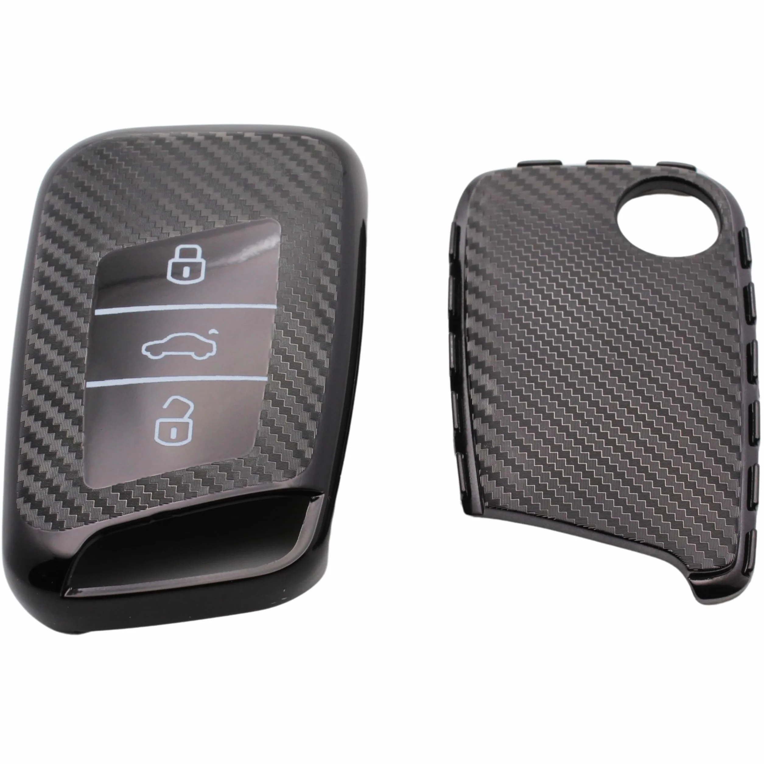 FOAMO Etui na kluczyki samochodowe kompatybilne z VW Passat B8 SEAT SKODA Keyless TPU czarne