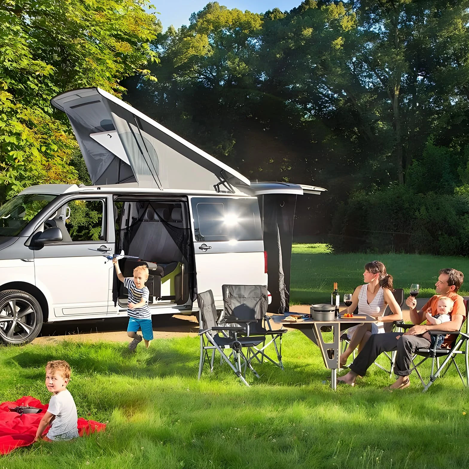 ZATOOTO Moskitiera magnetyczna do VW T5 T6 ochrona przed owadami siatka zacieniająca drzwi boczne