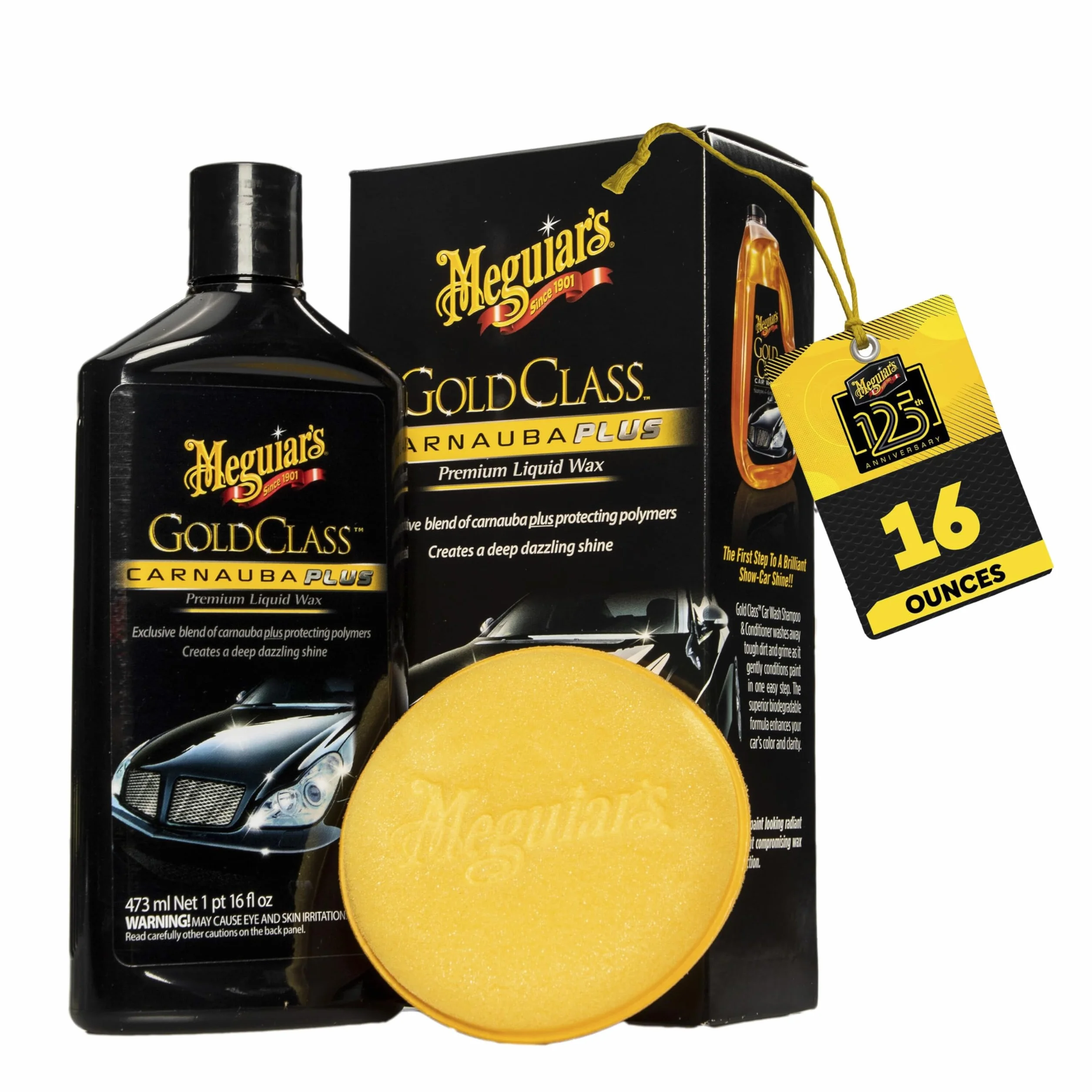 Meguiar's Złota klasa przezroczysty płaszcz płynny wosk Inc darmowy aplikator podkładka