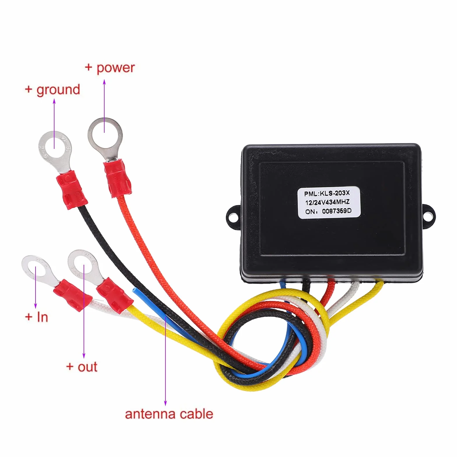 Przenośny przełącznik 12V 24V 75ft Heavy Duty Remote Control wciągarka bezprzewodowy zestaw zdalnego sterowania do Jeep ATV SUV Truck Czerwony
