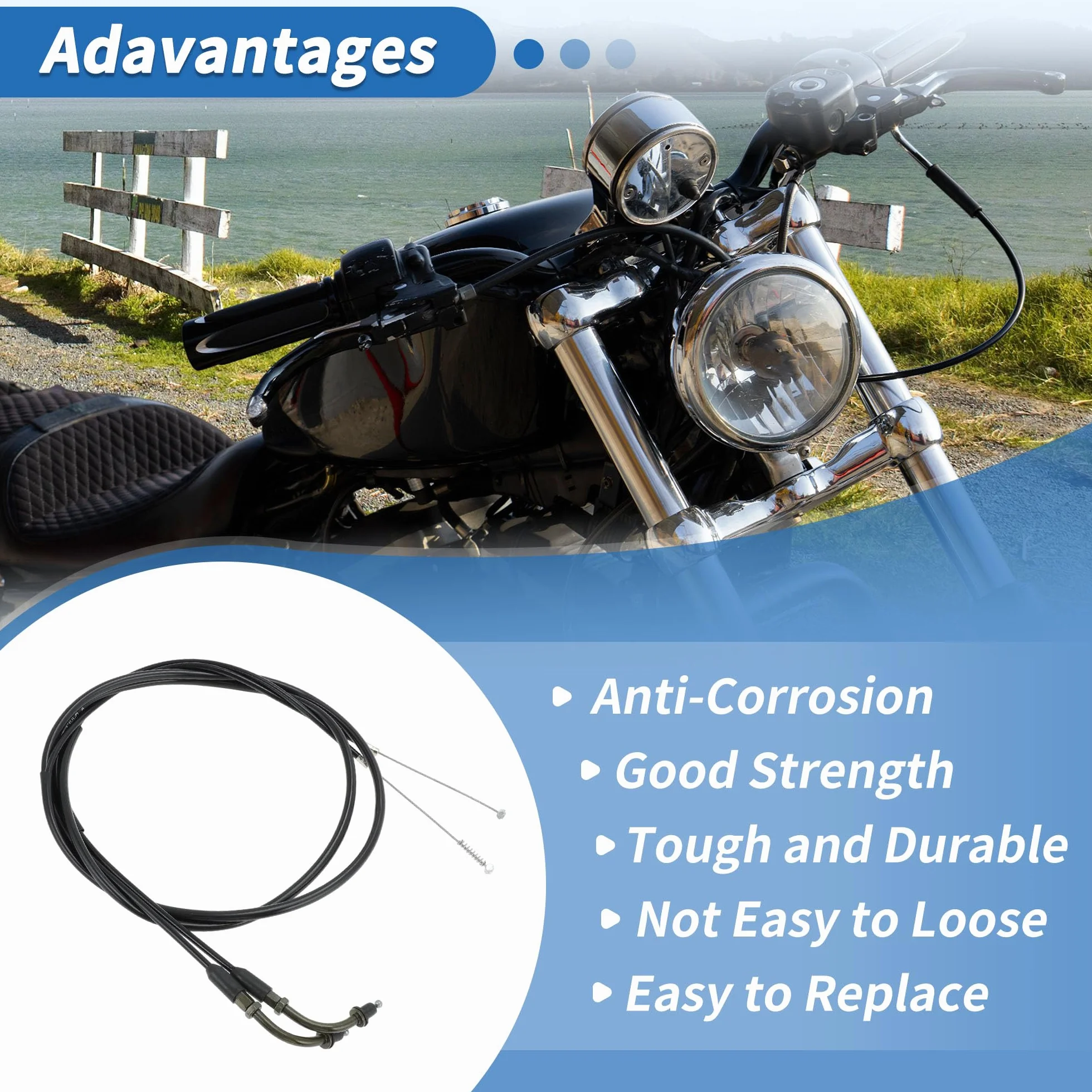 Kabel przepustnicy motocyklowej 130 cm nr 8831200 kabel sterujący przepustnicą do Harley Sportster XL883 XL1200 2002-2014