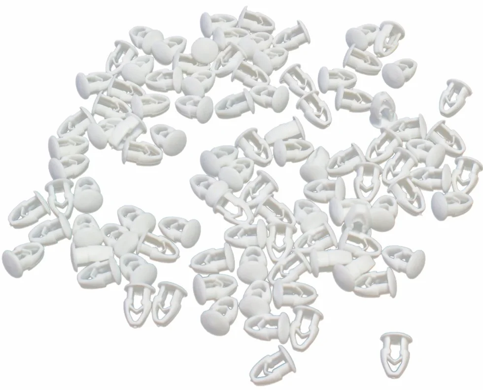 Cora 000116018 zestaw 100 elementów do mocowania tablic rejestracyjnych, białe