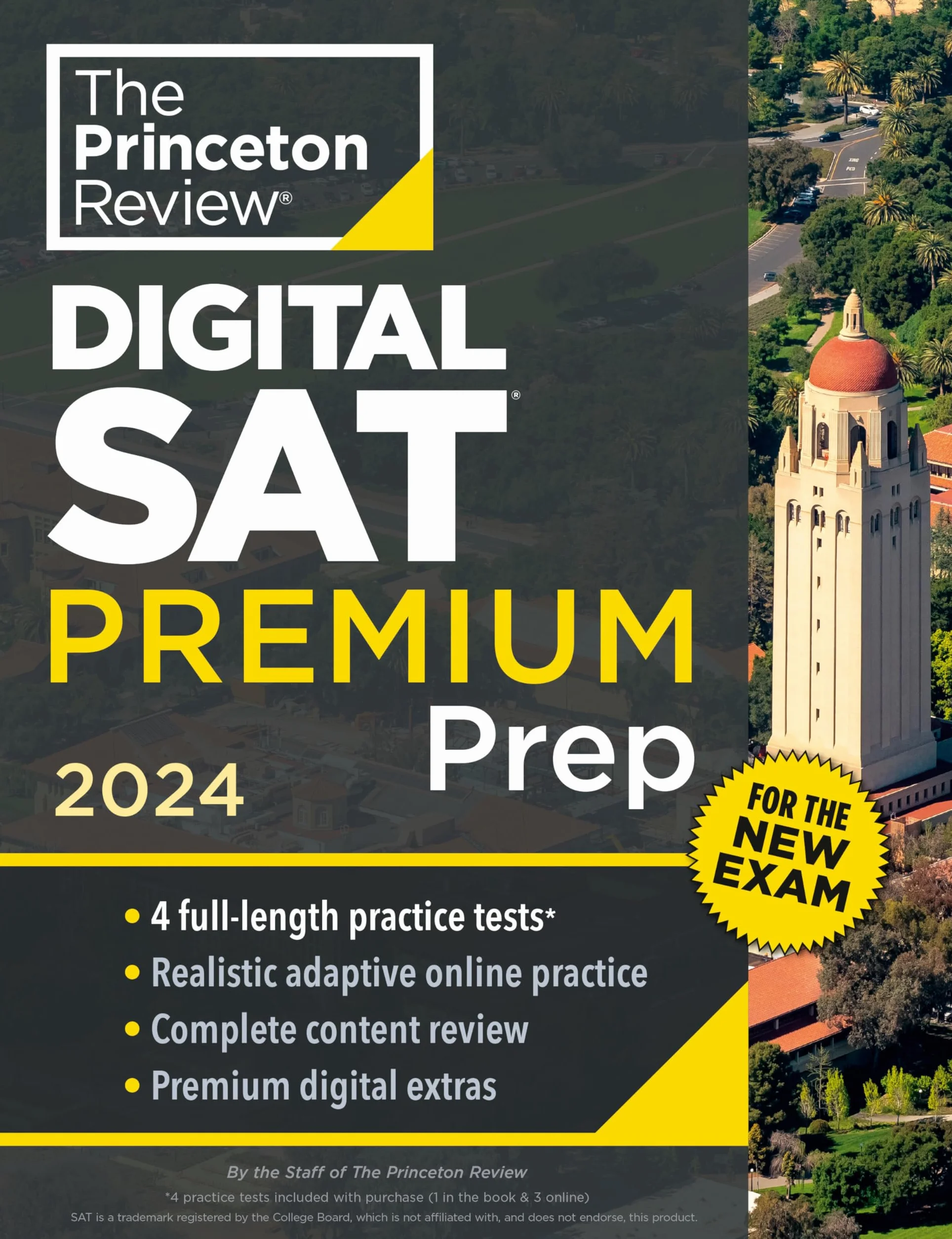 Princeton Review Digital SAT Premium Prep, 2024: 4 Practice Tests + Online Flashcards + Review & Tools (2024)