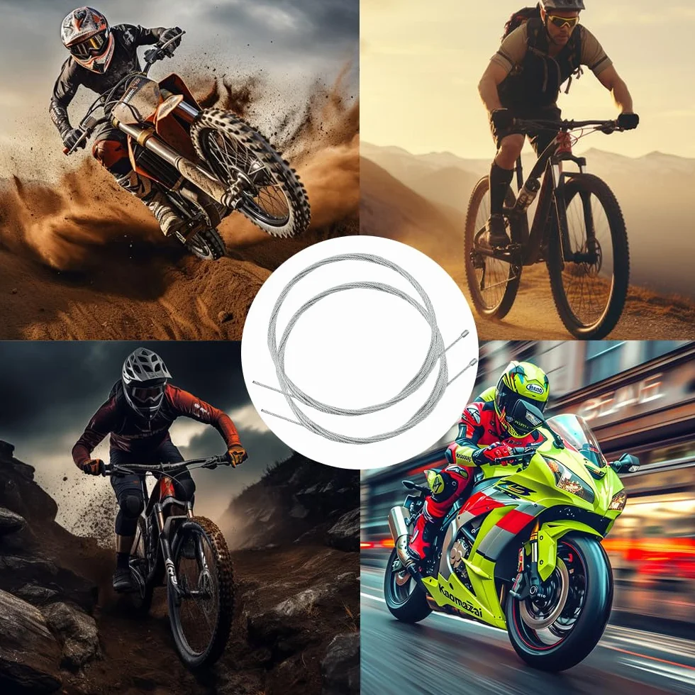Zestaw naprawczy linek sprzęgła i hamulca motocyklowego 2m 9 złączek