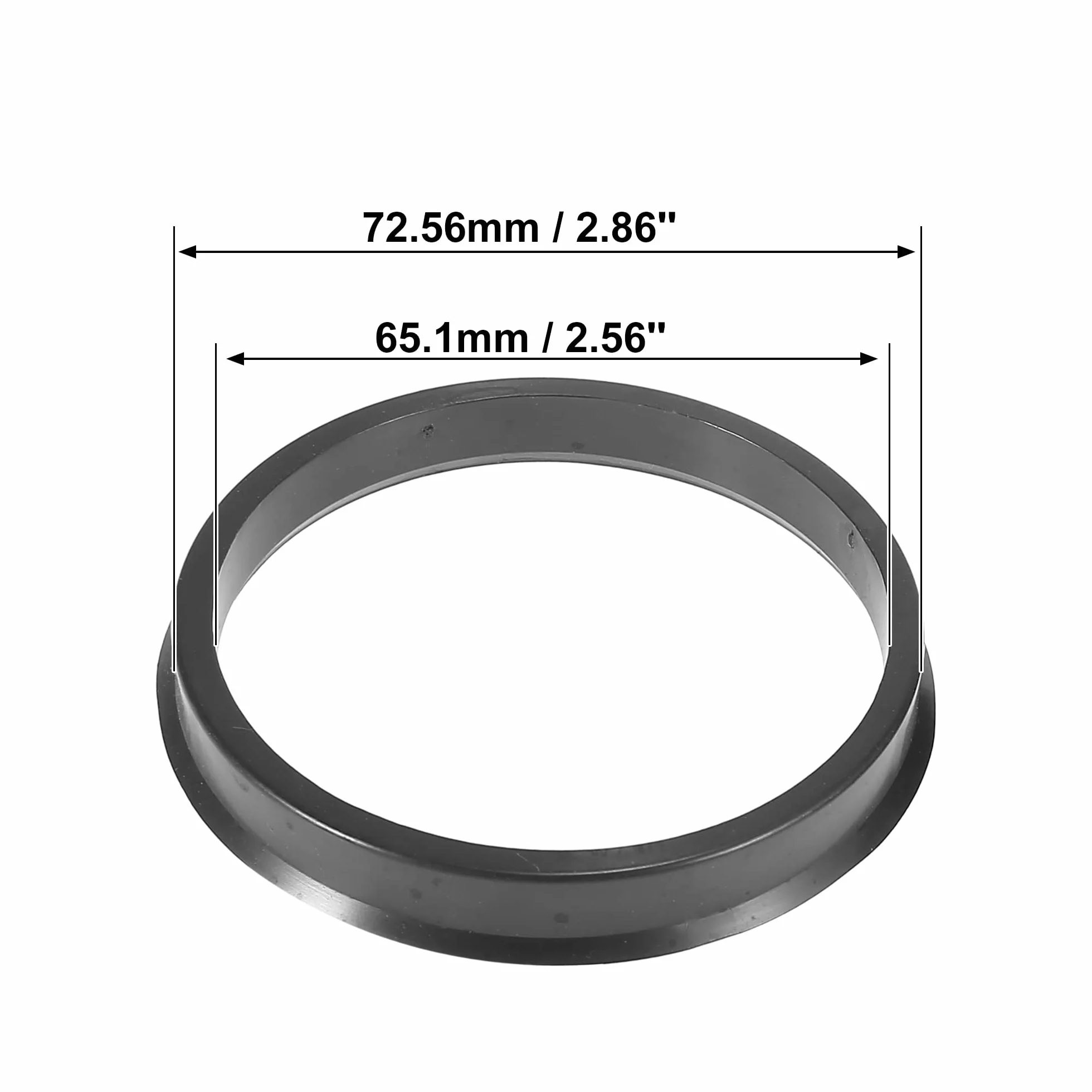 X AUTOHAUX 4 sztuki plastikowe pierścienie centrujące dystansowe 65,1-72,56mm Czarne