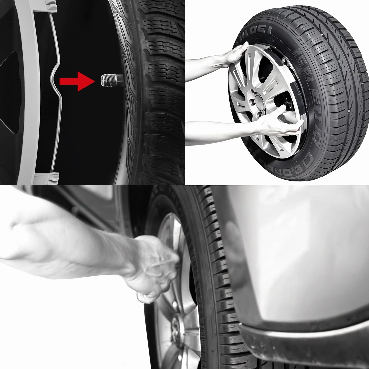 NRM Strong kołpaki ozdobne Strong 4 x uniwersalne kołpaki na koła zestaw 4 szt. czarne matowe (15")