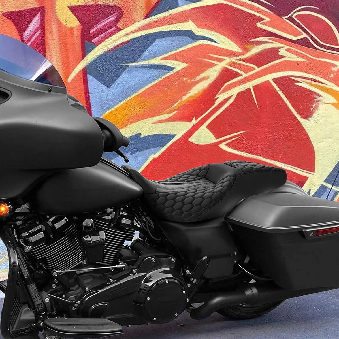 Siedzisko kierowcy i pasażera pasuje do Harley Touring 2009-2023 Road King Street Glide Electra Glide Road Glide