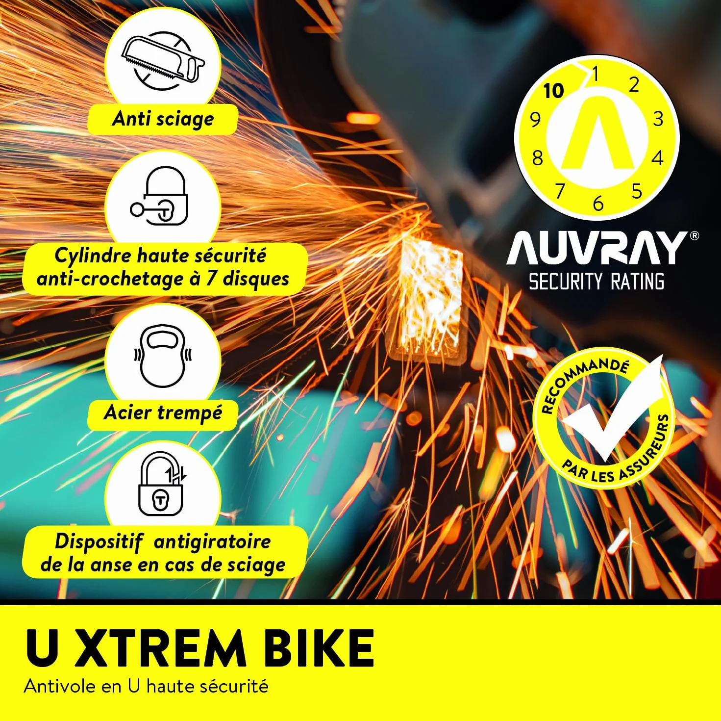 AUVRAY Blokada U XTREM Medium 85X250