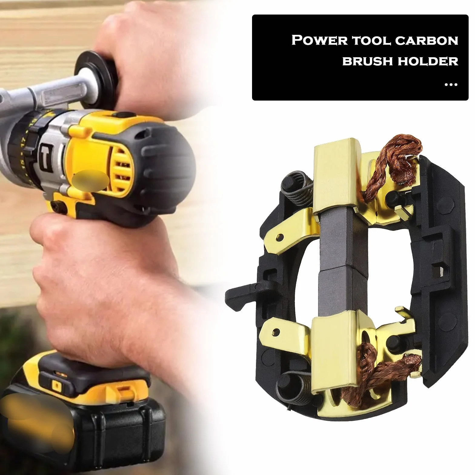 Uchwyt szczotki węglowej N012060 kompatybilny z DeWalt DC330 DCS331 DCD925 DCD930 DCD940 DCD980 DCD985 zamiennik szczotki węglowej silnika 4,5 x 4 x 1,1 cm