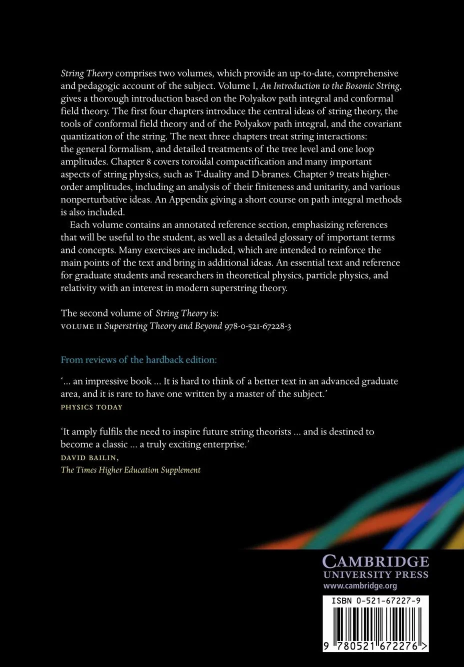 String Theory: Volume 1, An Introduction to the Bosonic String