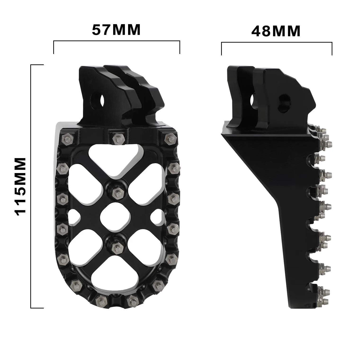 Podnóżki motocyklowe aluminium CNC do Talaria Sting X3/MX3/MX4/MX5 czarne