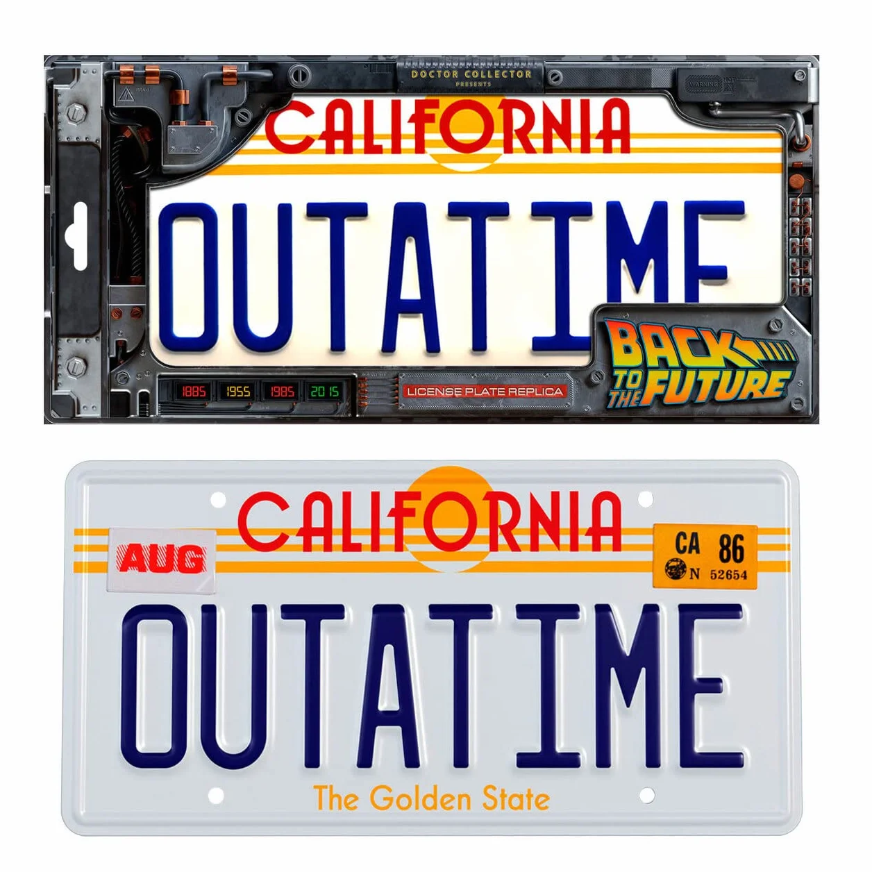 Doctor Collector Collectable Outatime Back to The Future Replika tablicy rejestracyjnej