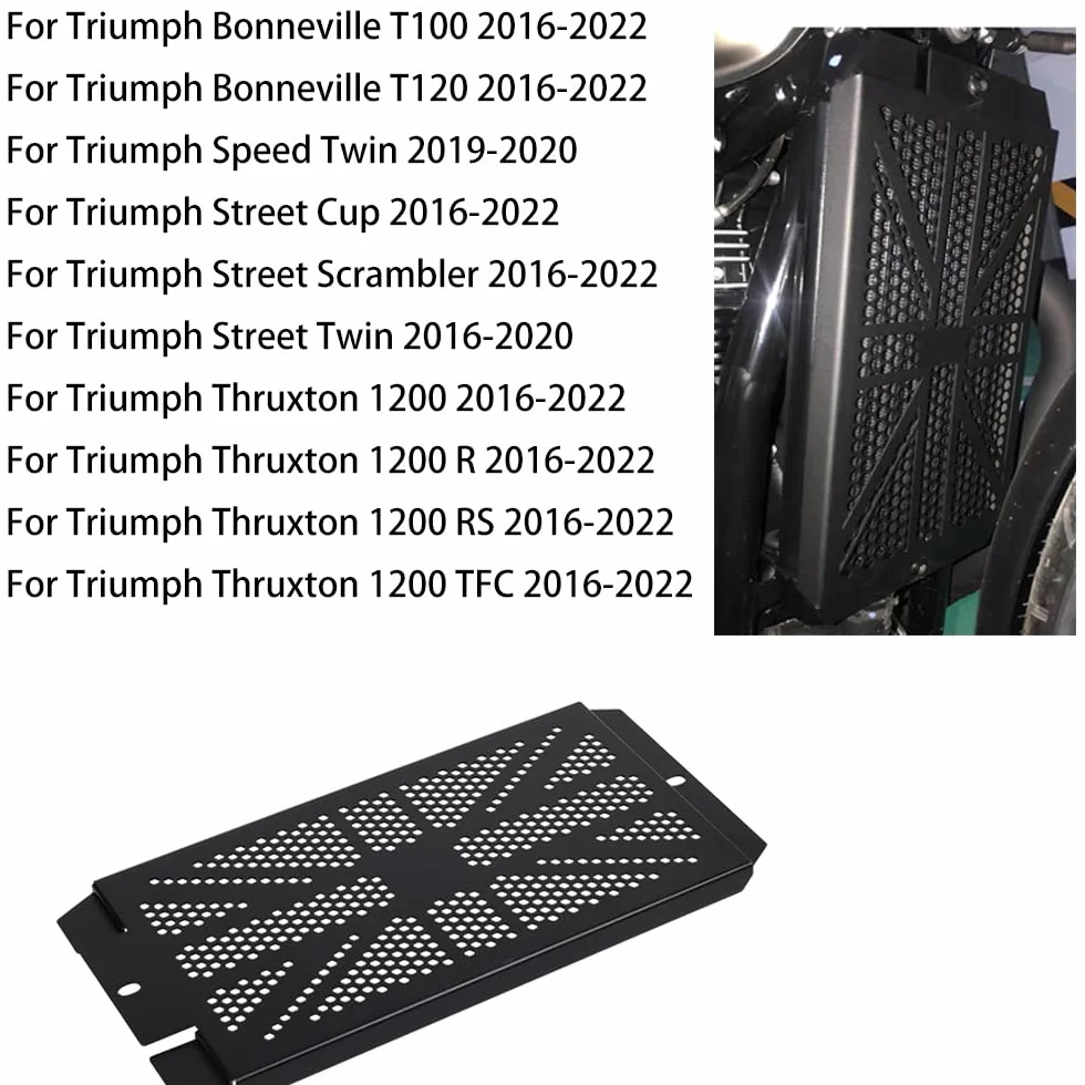 Chłodnica Protector Osłona Chłodnicy Motocykl Grill Chłodnicy Dla For Bonneville T100 T120 Bobber Speed Street Twin Street Cup Scrambler Thruxton 1200 R S TFC