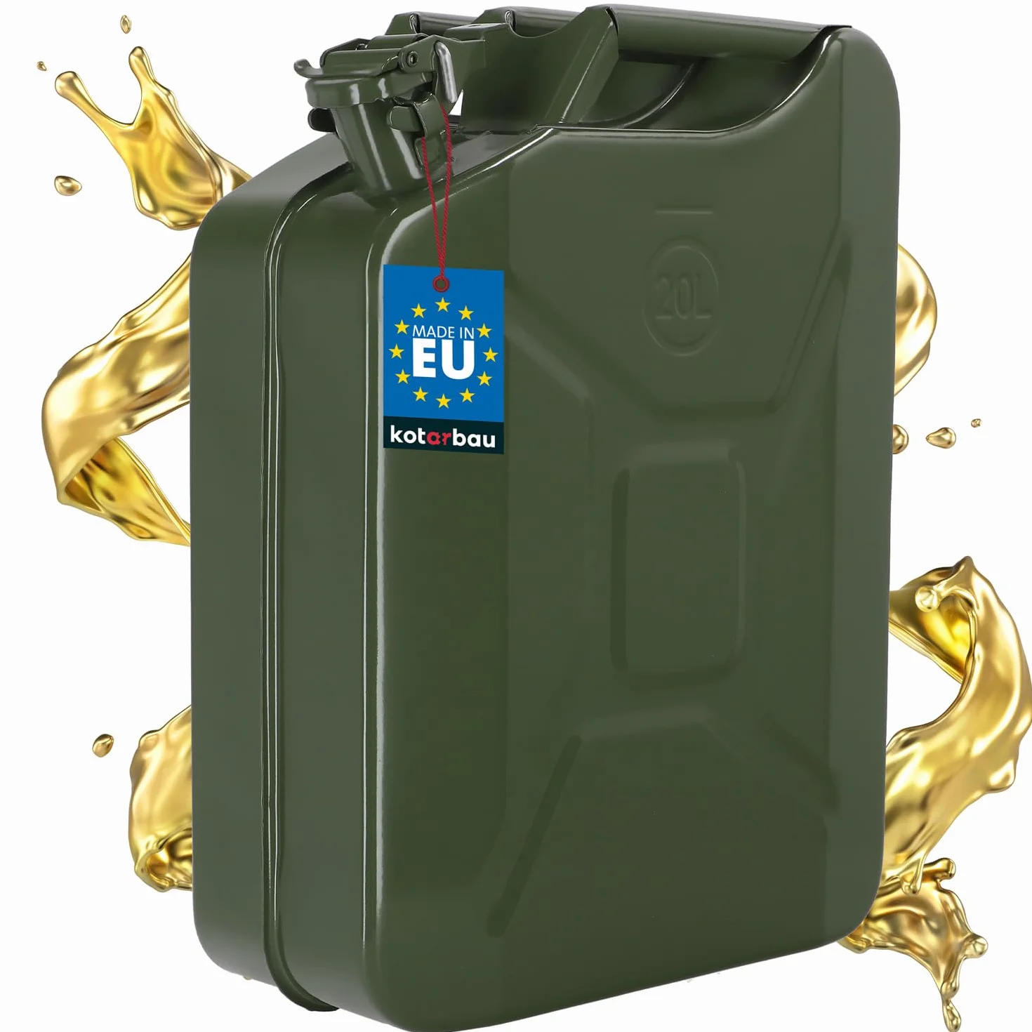 KOTARBAU® Metalowy kanister na benzynę 20 l do przechowywania paliwa i cieczy