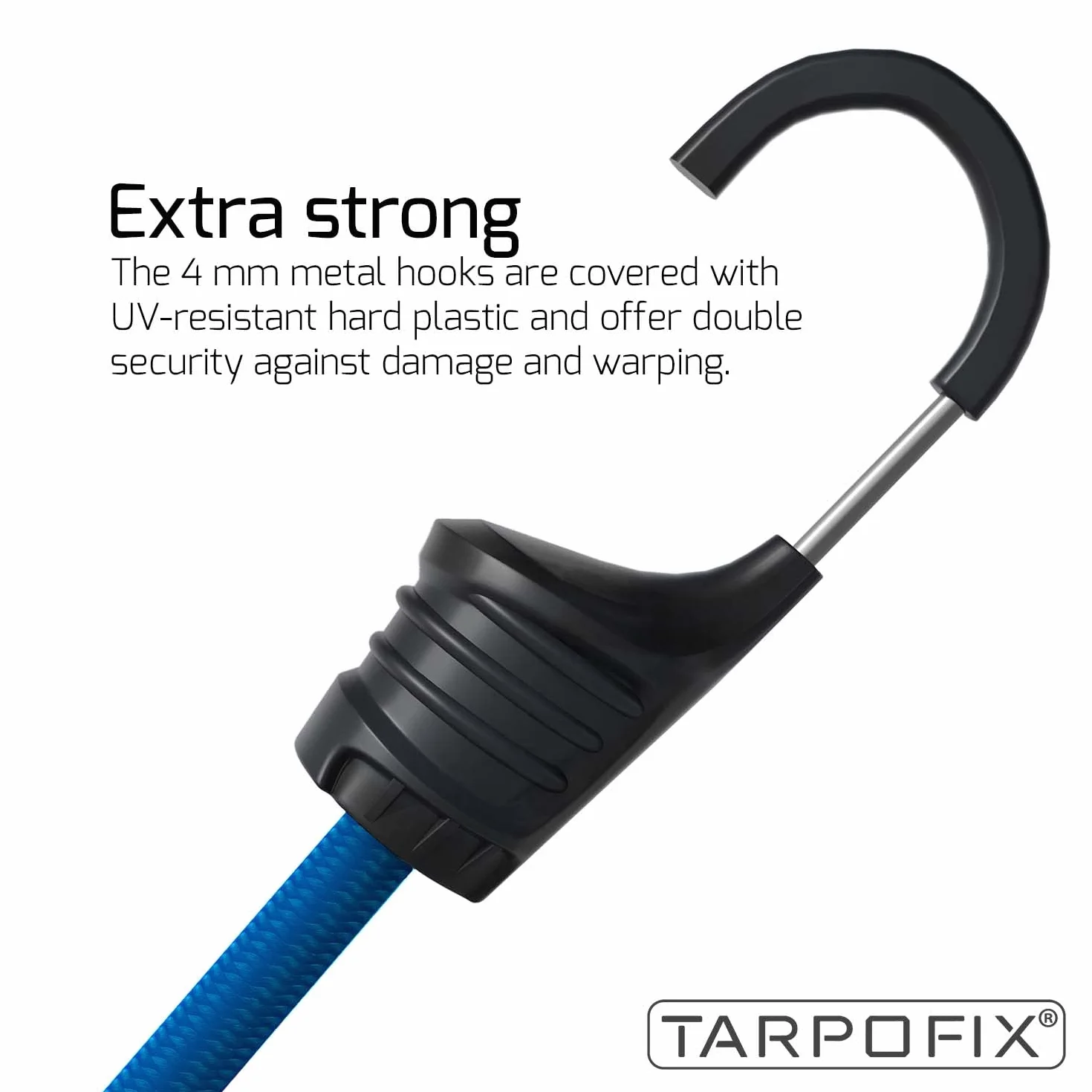 Tarpofix® Liny Napinające z Hakami 24-częściowy Zestaw Expanderów Gumowe Mocne