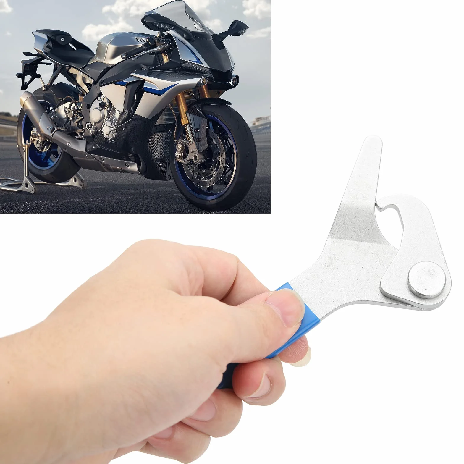Keenso narzędzie do regulacji obciążenia wstępnego motocykla, klucz udarowy motocyklowy, antypoślizgowa regulowana szczękka do zacisków sprężynowych 35 mm do 75 mm
