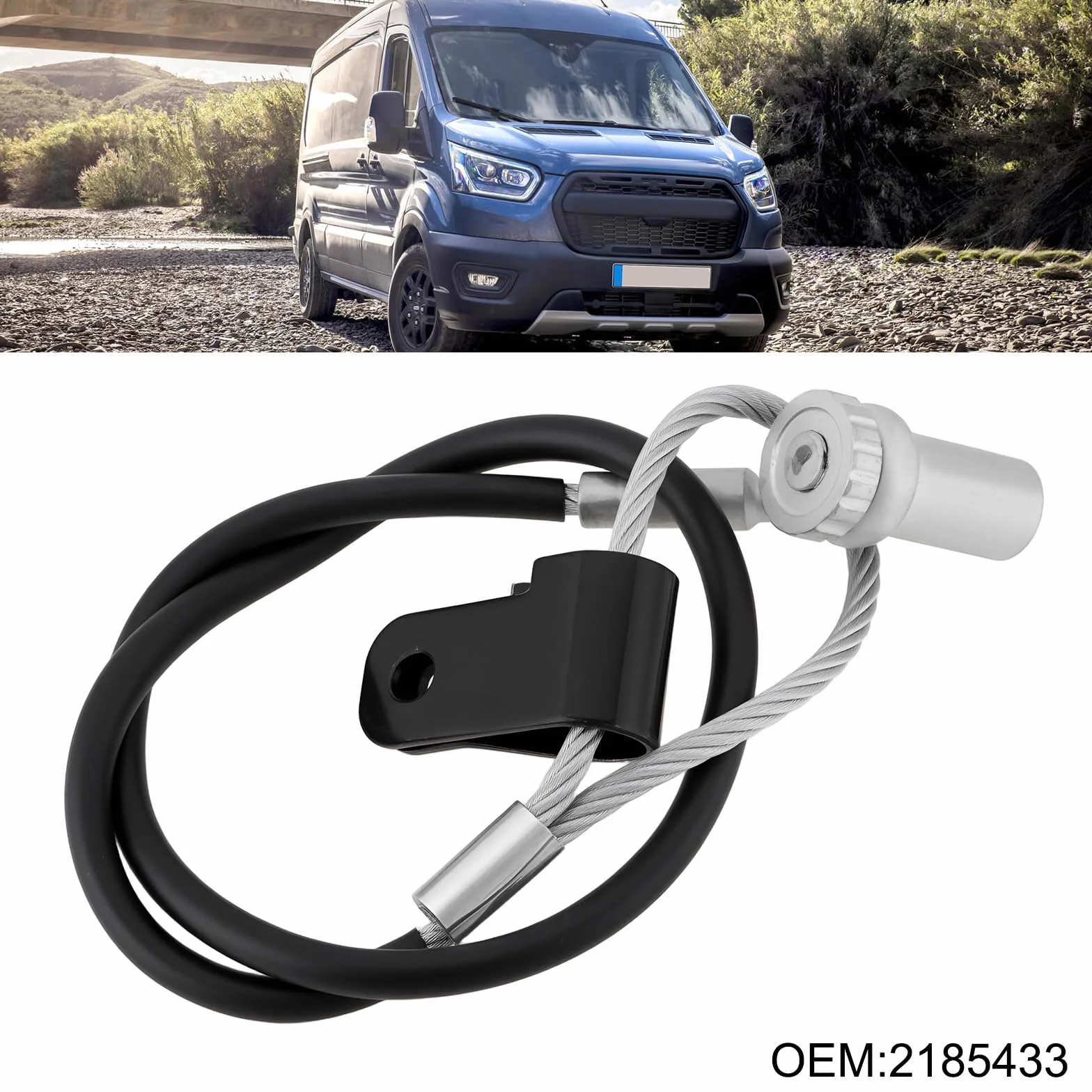 Kabel zwalniający bagażnik koła zapasowego 2185433 kompatybilny z Ford Transit Mk8 Mk9