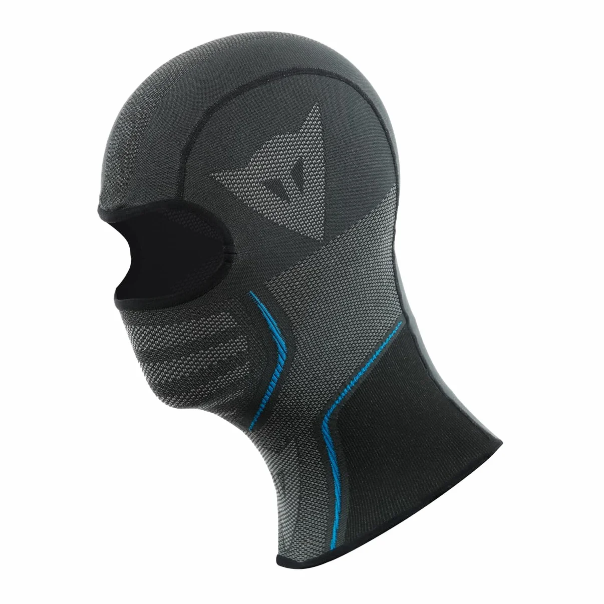 Dainese - Dry Balaclava, kask zimowy dla mężczyzn i kobiet, uniwersalny rozmiar, kominiarka motocyklowa zimowa i letnia, unisex, 4 pory roku, Made in Italy, czarny/niebieski