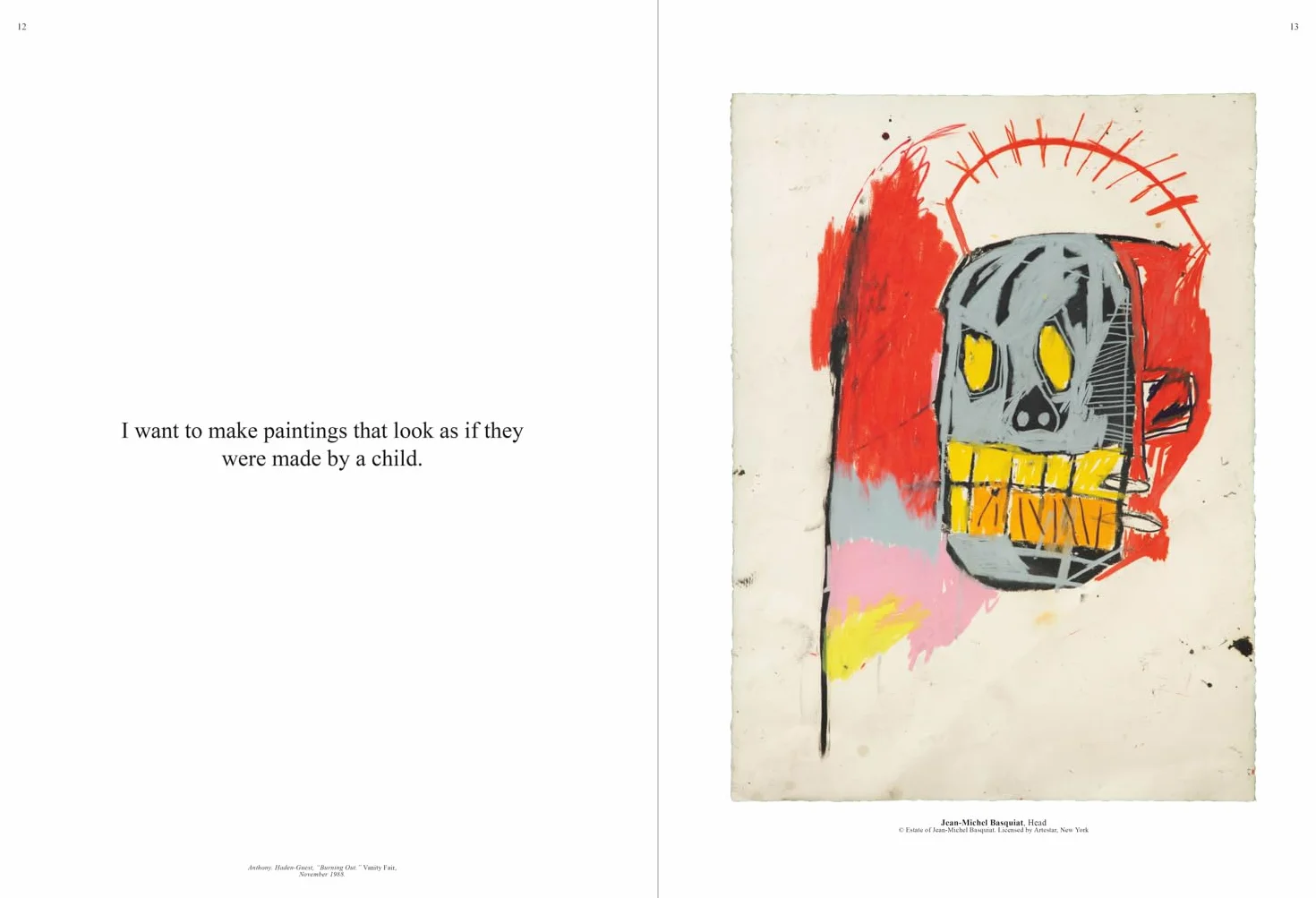 Jean-Michel Basquiat The Head The Mind /anglais