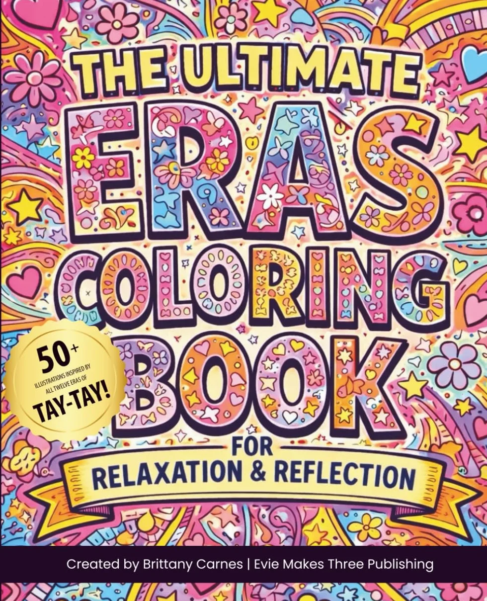 The Ultimate Eras Coloring Book for Relaxation & Reflection: 50+ Taylor Inspired Coloring Pages for Kids, Teens, and Adults