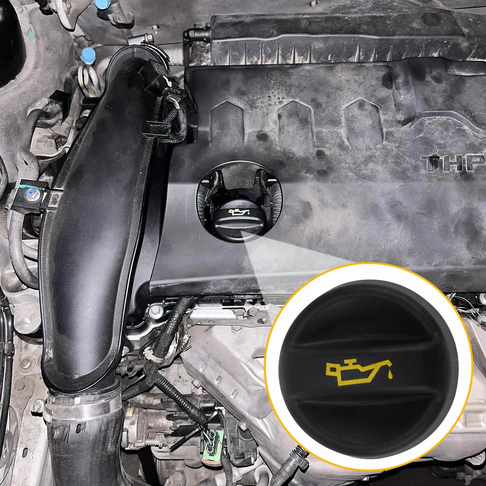 Pokrywa wlewu oleju silnikowego do Peugeot 207 208 301 308 508 2008 3008 5008 Partner Vivaro C B-max C-max Fiesta – wysokiej jakości zapasowa pokrywa do króćca wlewu oleju silnikowego