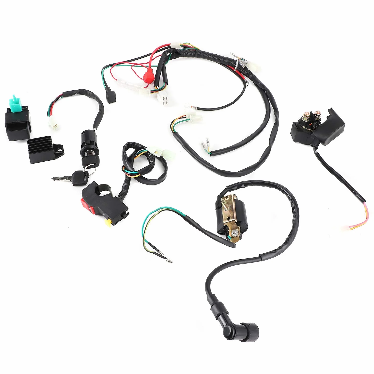 Tbest drut/zestaw wiązki przewodów rozrusznik elektryczny kable w wiązce silnika nadające się do Pit Quad motor terenowy Atv