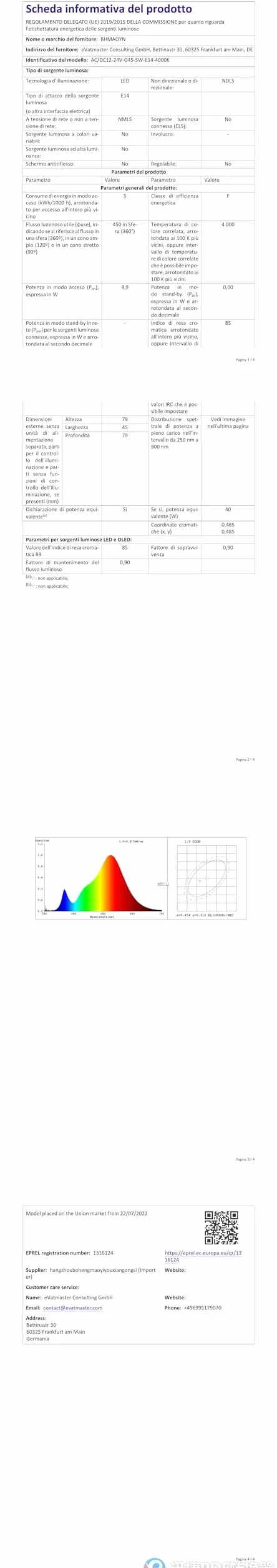 Glühbirne 12V 24V LED E14 5W (Naturalna Biel 4000K)