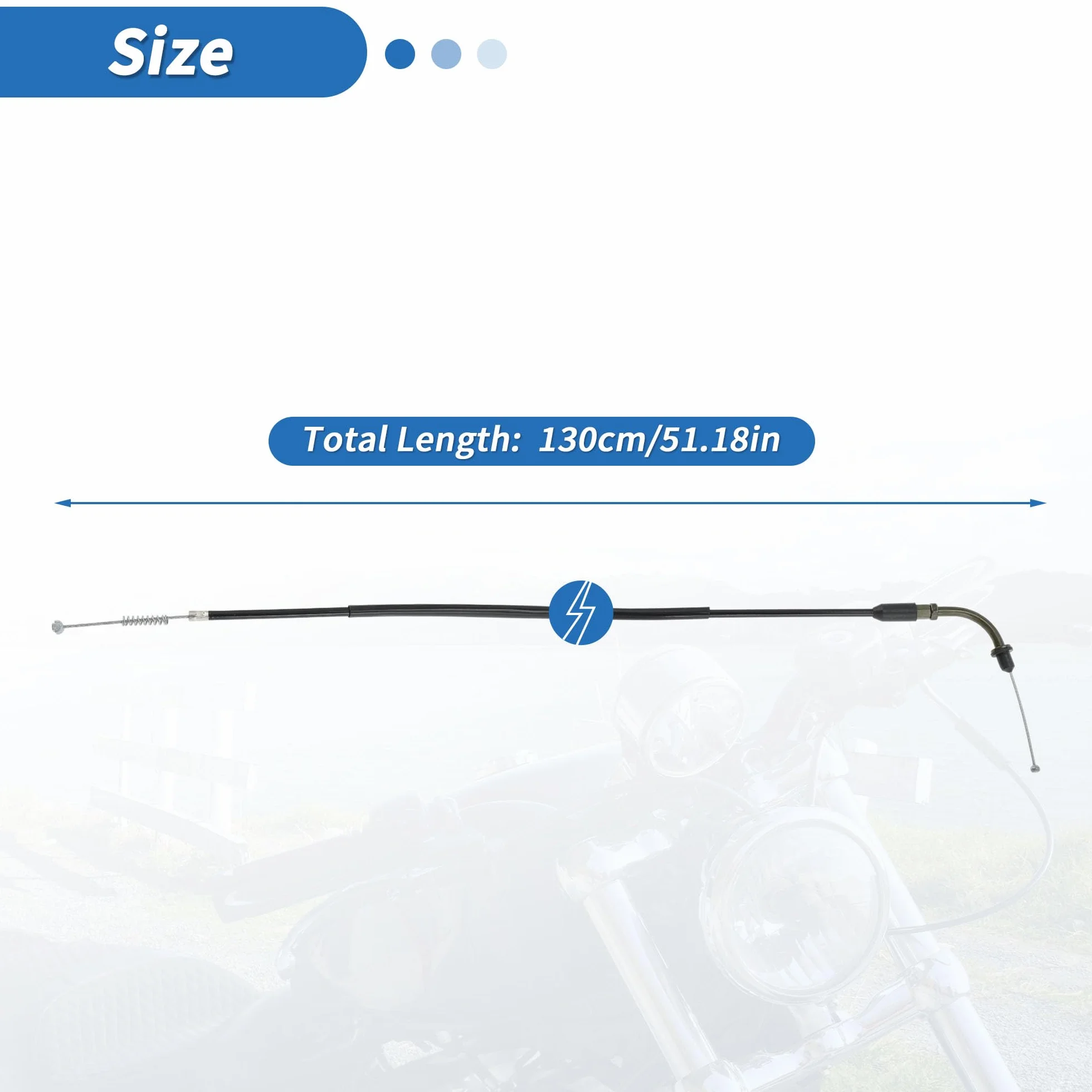 Kabel przepustnicy motocyklowej 130 cm nr 8831200 kabel sterujący przepustnicą do Harley Sportster XL883 XL1200 2002-2014