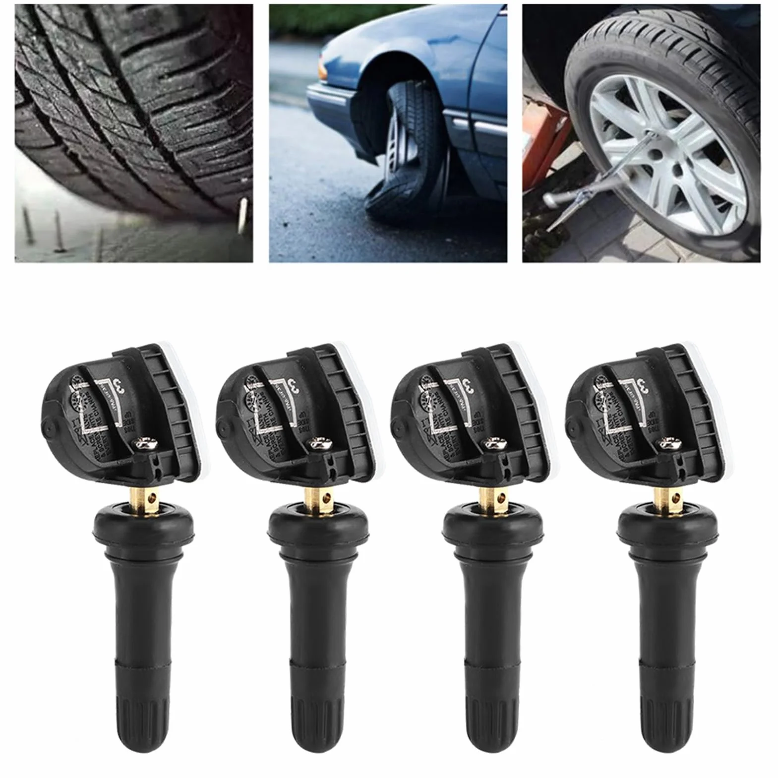 Czujnik Ciśnienia w Oponach TPMS Zestaw 4 Szt. Zawór Elektroniczny